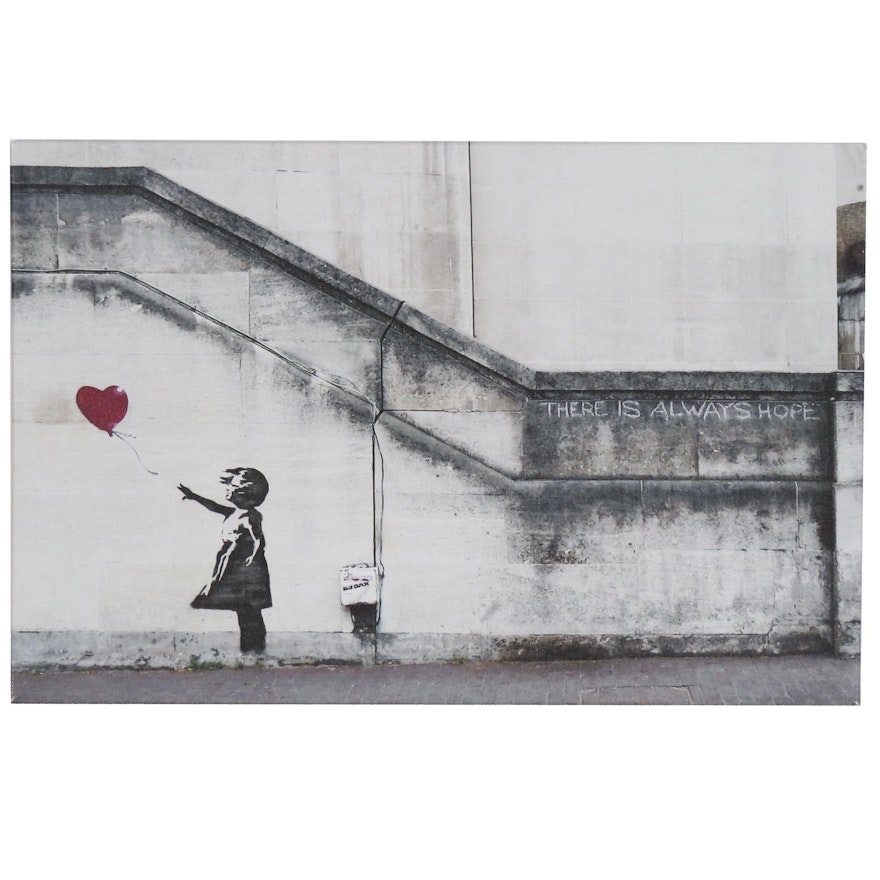 Giclee Print on Canvas after Banksy "Balloon Girl"