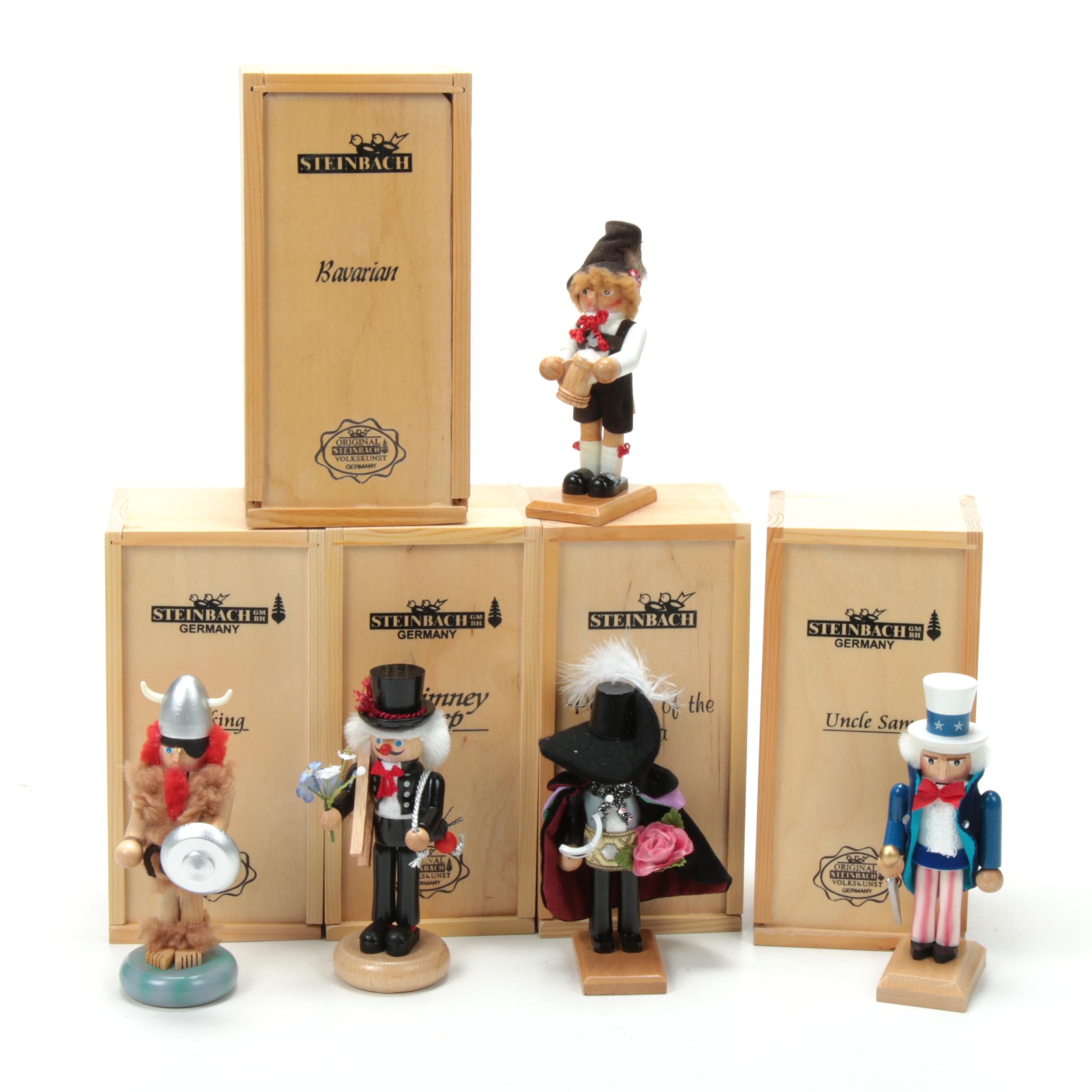 Steinbach Handmade Nutcrackers Including "Chimney Sweep" and "Uncle Sam"