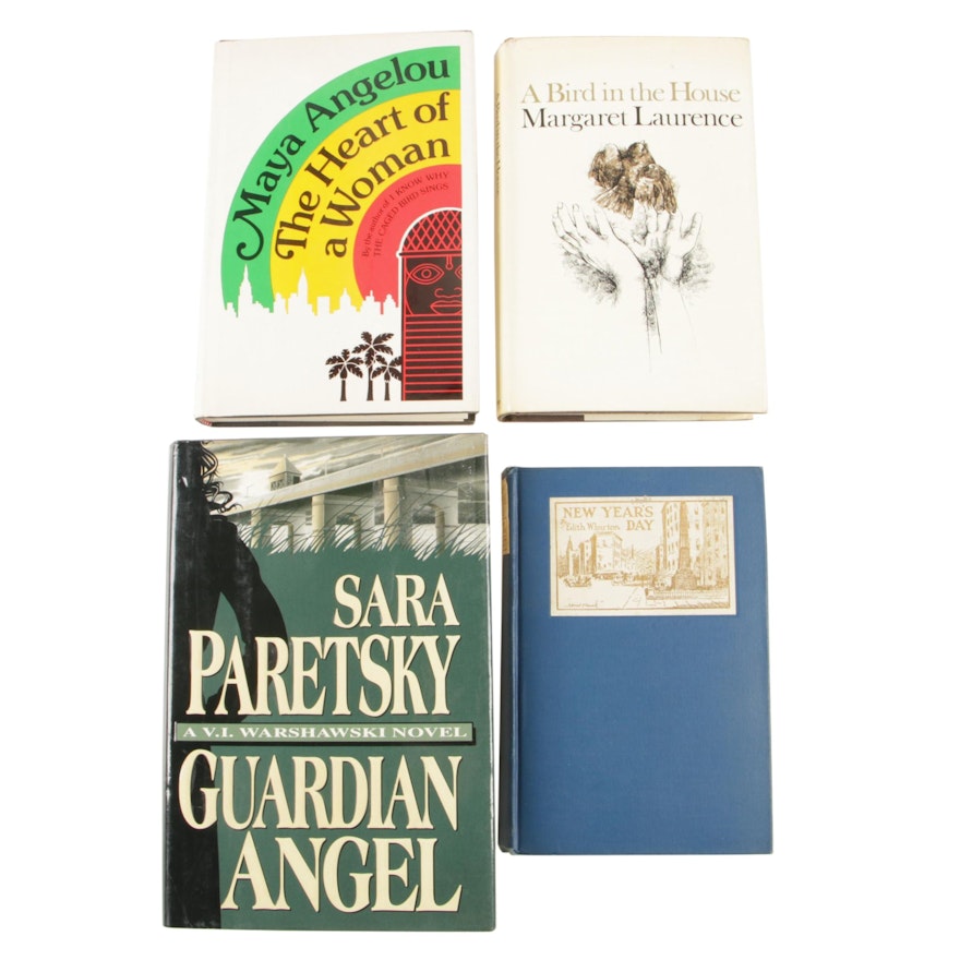 Fiction Books Including Signed "A Bird in the House" by Margaret Laurence