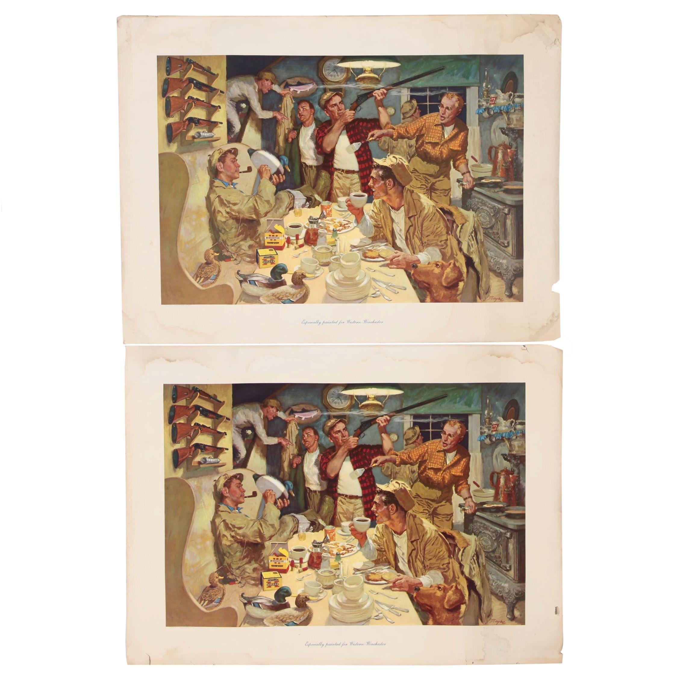 Western-Winchester Hunting Lithographs after James Dwyer, 1954