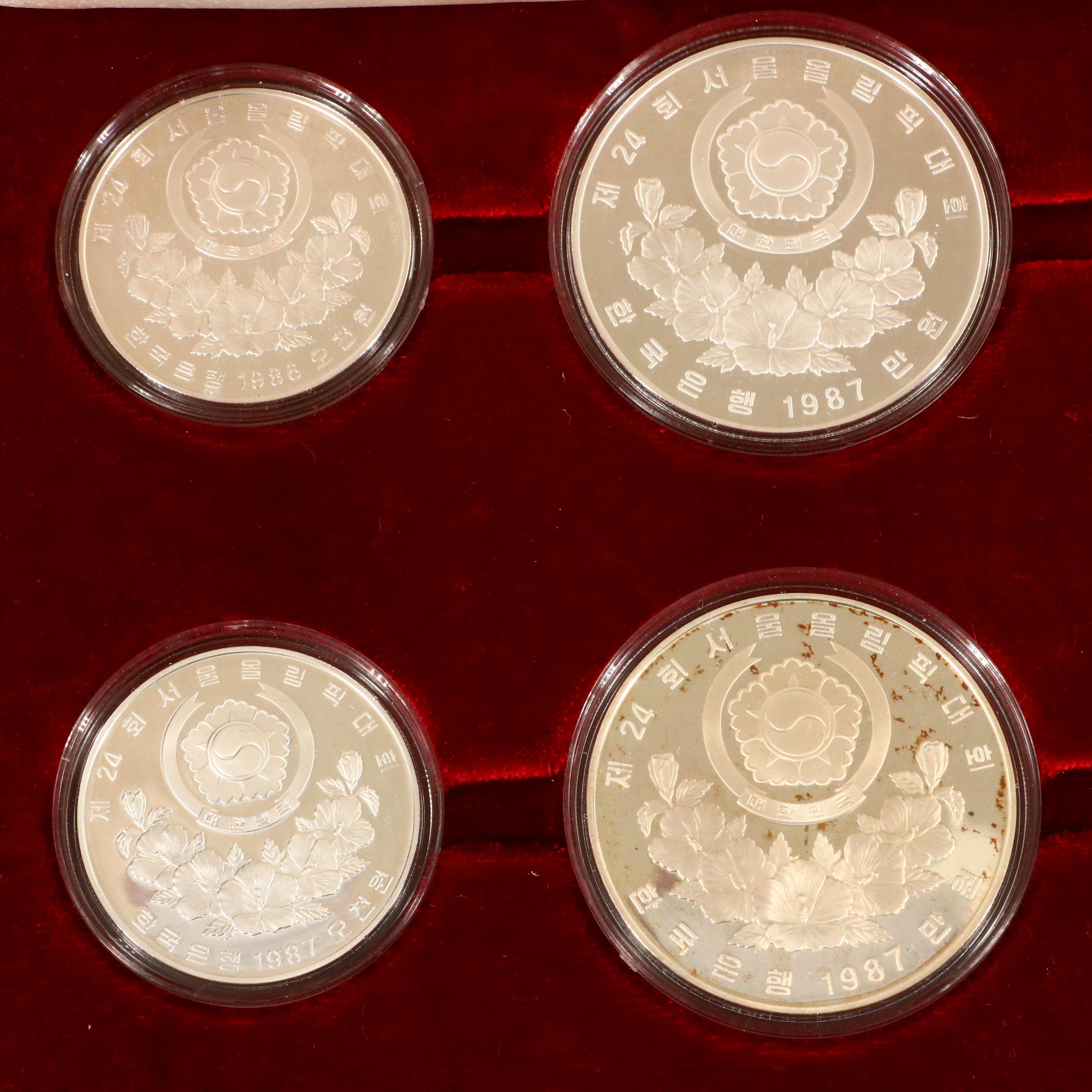 1988 Seoul Olympiad 16-Piece Silver Commemorative Coin Set