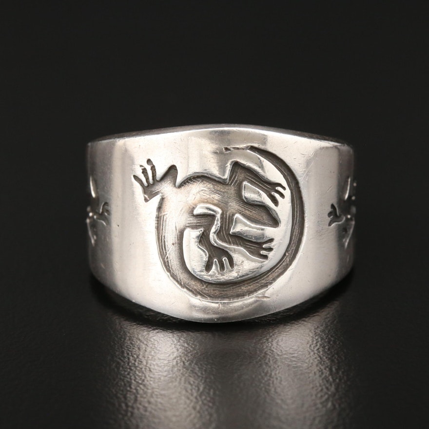 Sterling Silver Lizard Ring