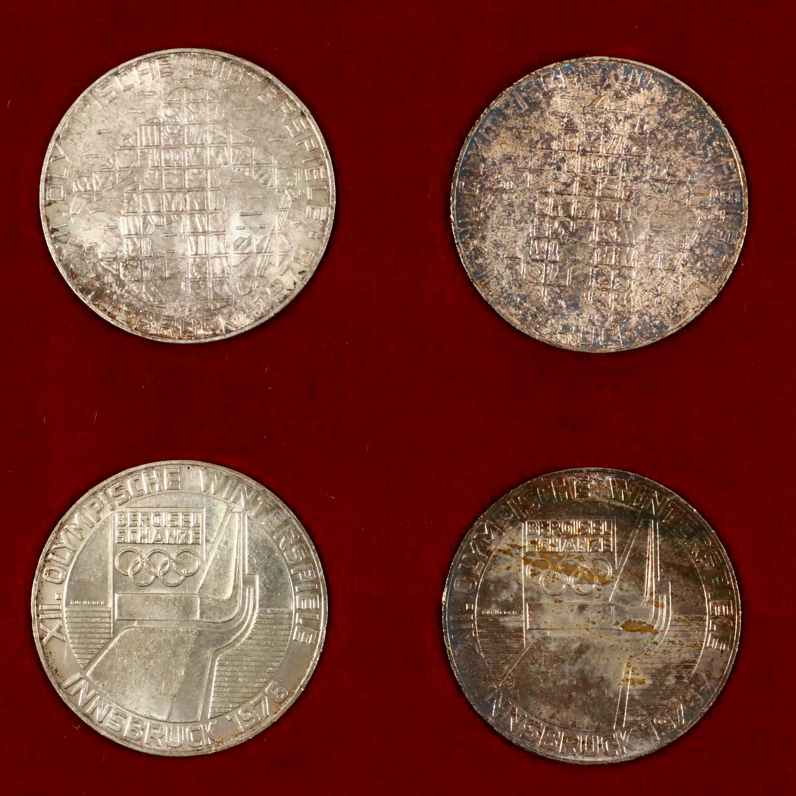 1976 Austrian Winter Olympic 14-Piece Silver Commemorative Coin Set