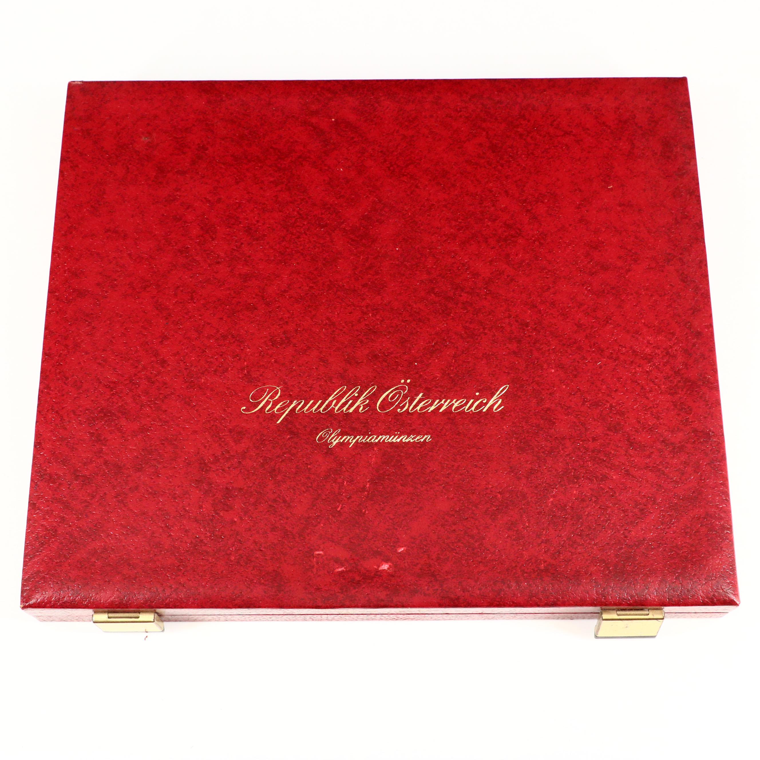 1976 Austrian Winter Olympic 14-Piece Silver Commemorative Coin Set