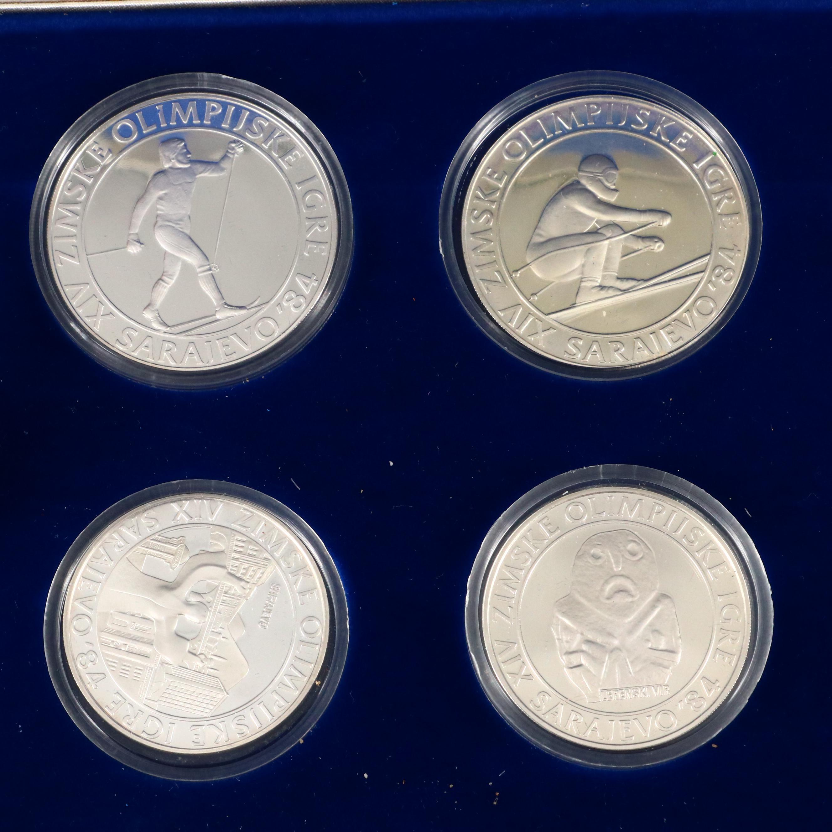 1984 Yugoslavia Winter Olympics 15-piece Silver Commemorative Coin Set