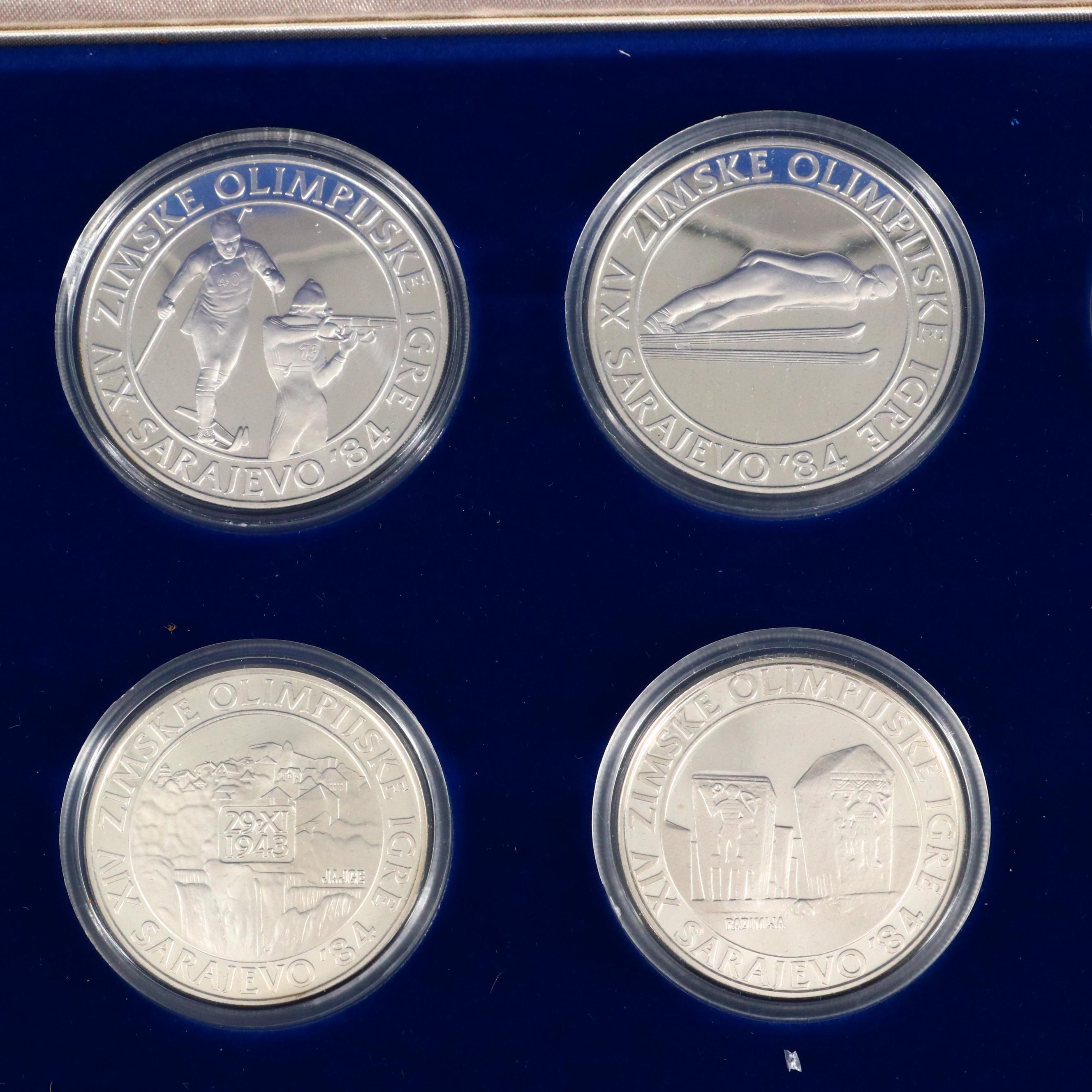 1984 Yugoslavia Winter Olympics 15-piece Silver Commemorative Coin Set