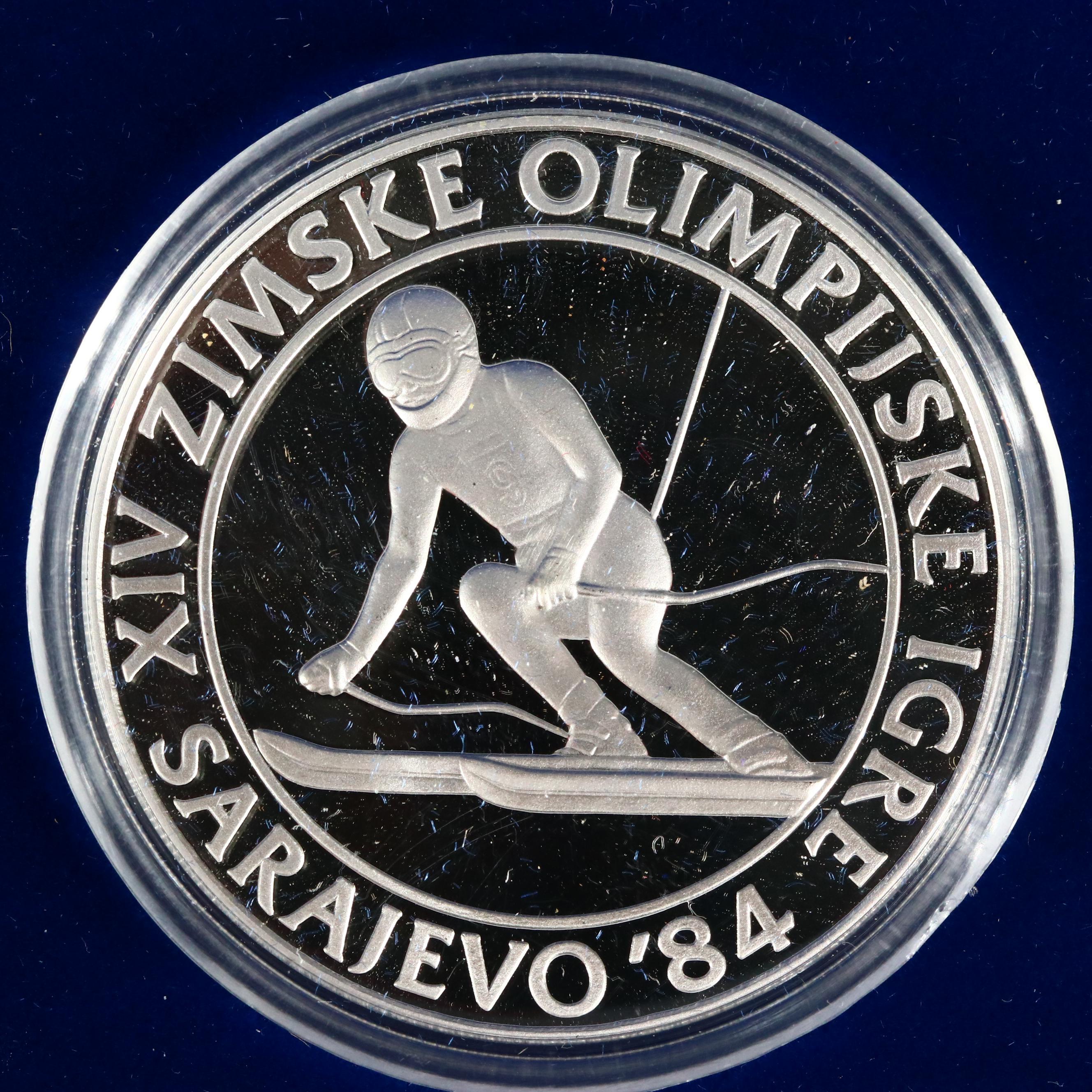 1984 Yugoslavia Winter Olympics 15-piece Silver Commemorative Coin Set