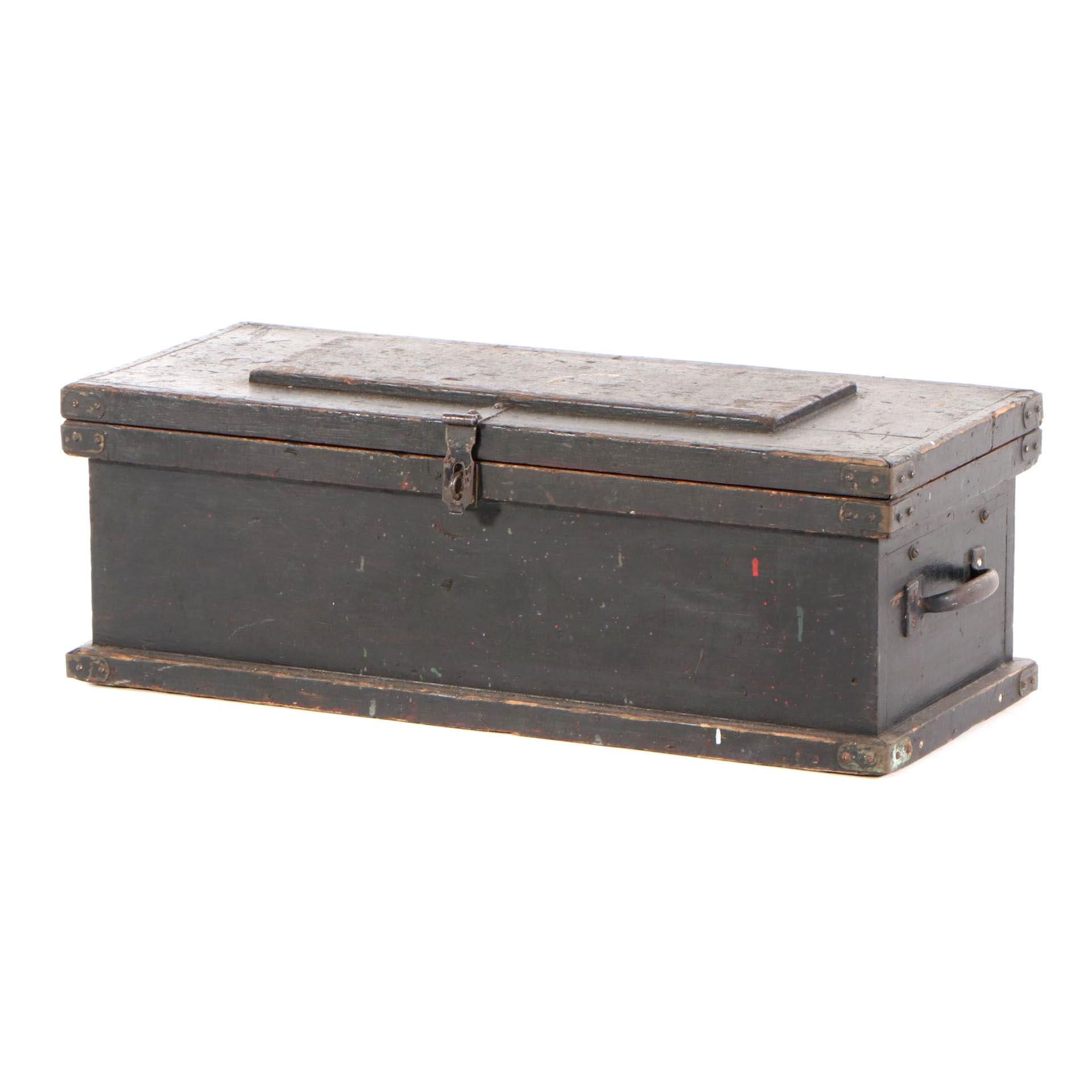 Antique Wooden Tool Chest, Late 19th/Early 20th Century