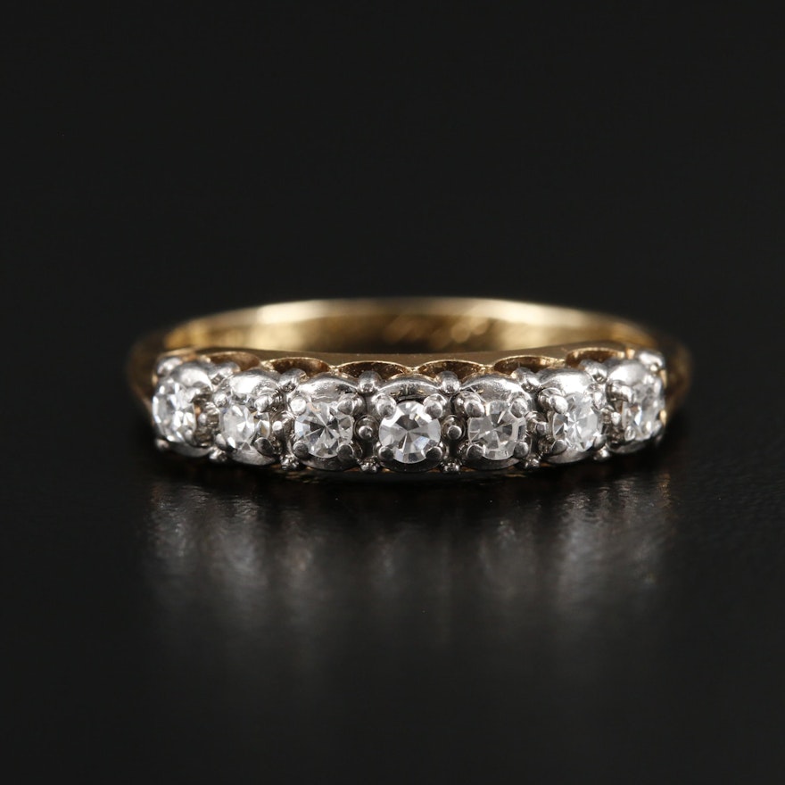 14K Yellow Gold Diamond Band