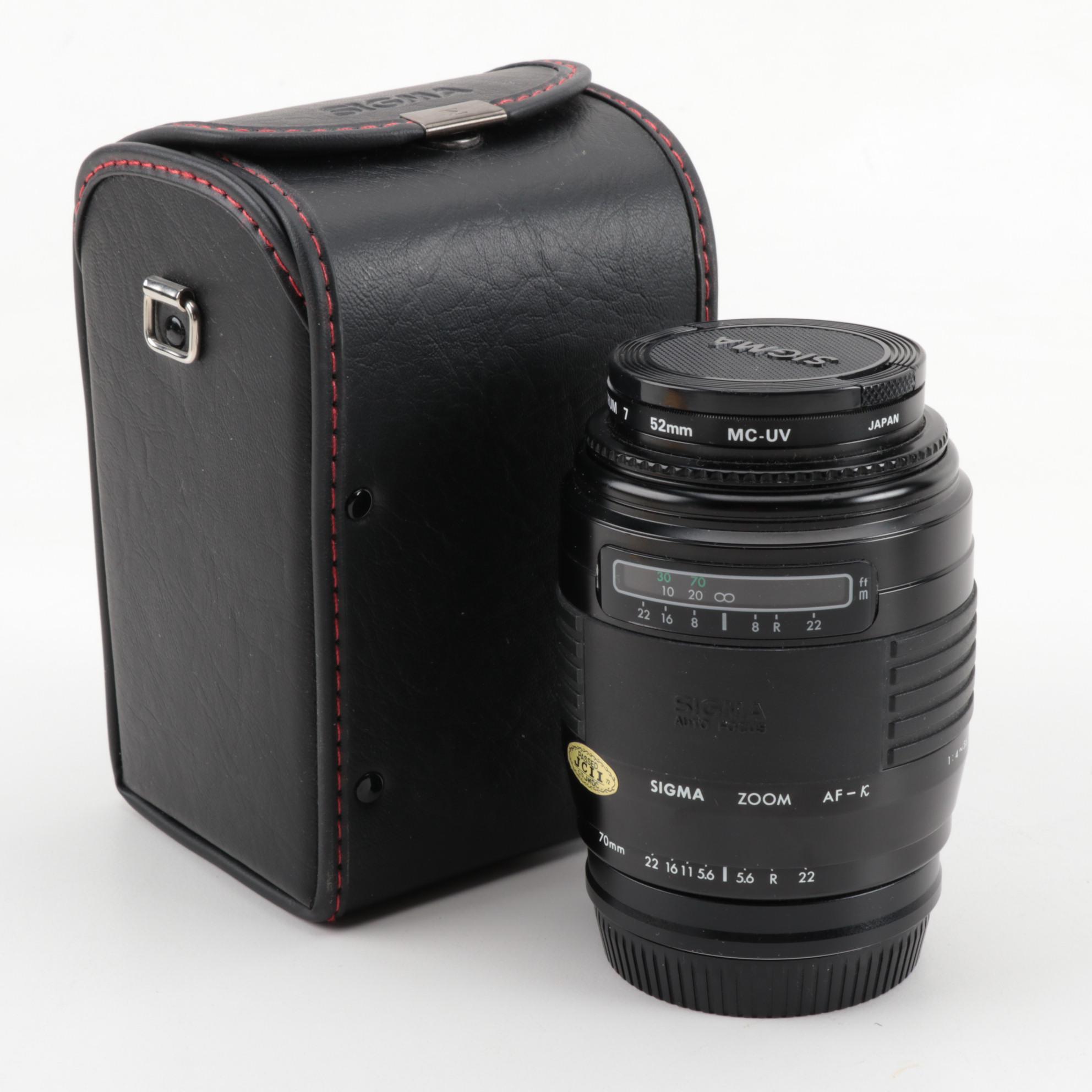 Yashica 230-AF 35 mm SLR Camera with Sigma Zoom Lens, Late 20th Century