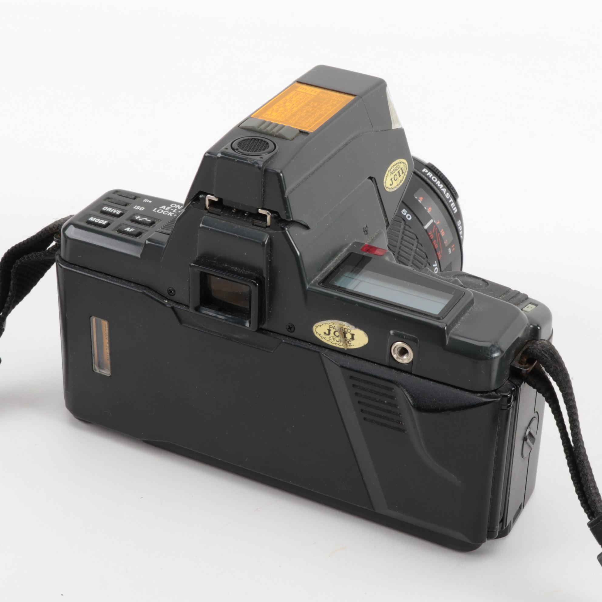 Yashica 230-AF 35 mm SLR Camera with Sigma Zoom Lens, Late 20th Century