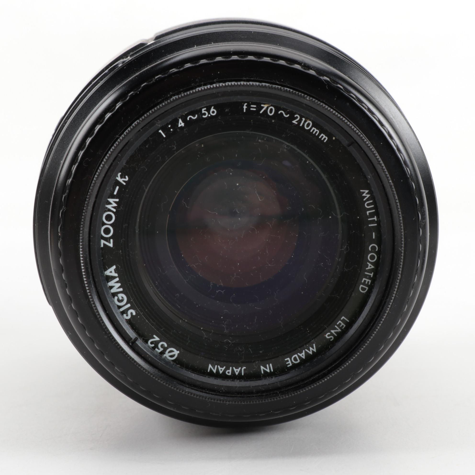 Yashica 230-AF 35 mm SLR Camera with Sigma Zoom Lens, Late 20th Century