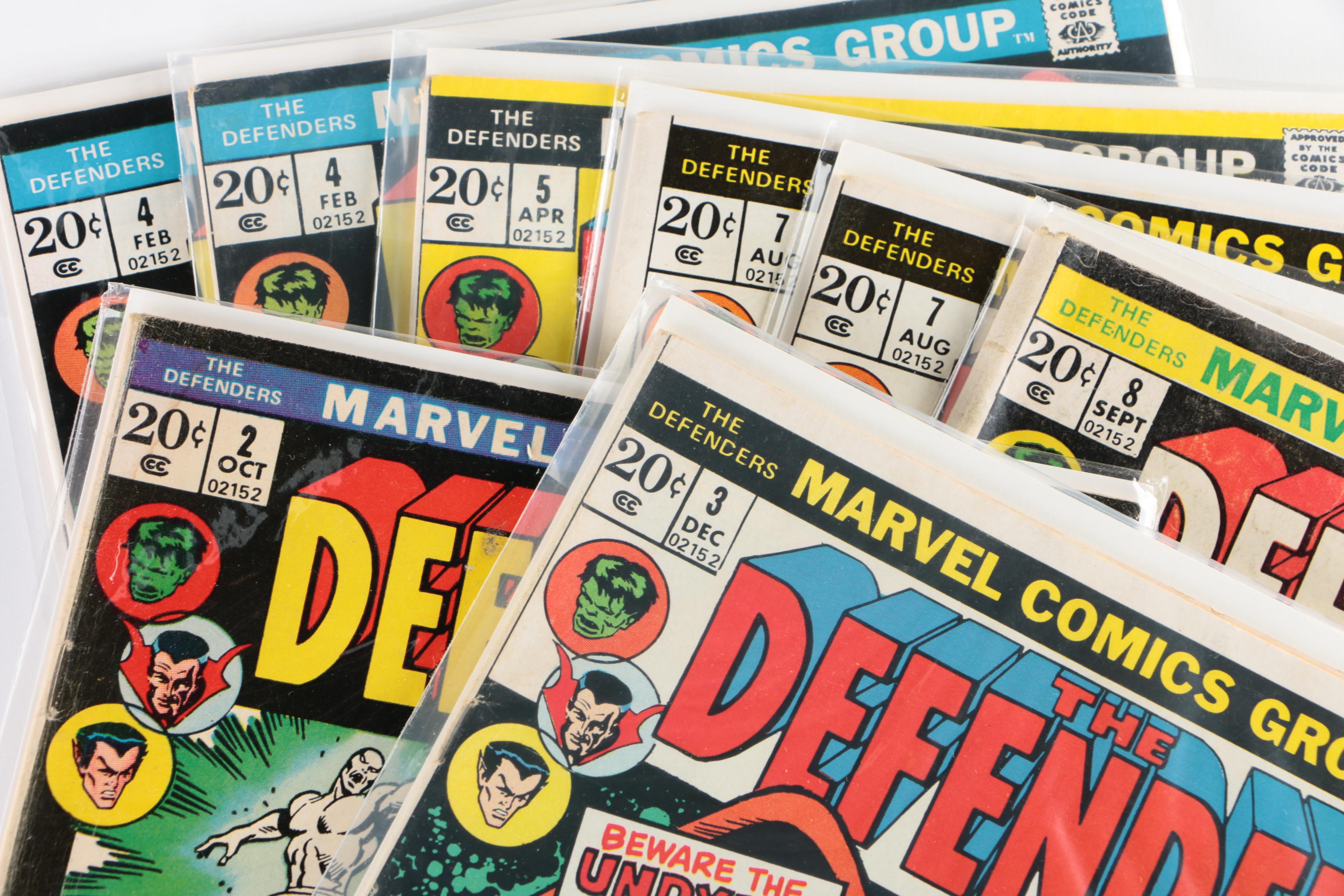 The Defenders Comic Books by Marvel, First Series, 1970s