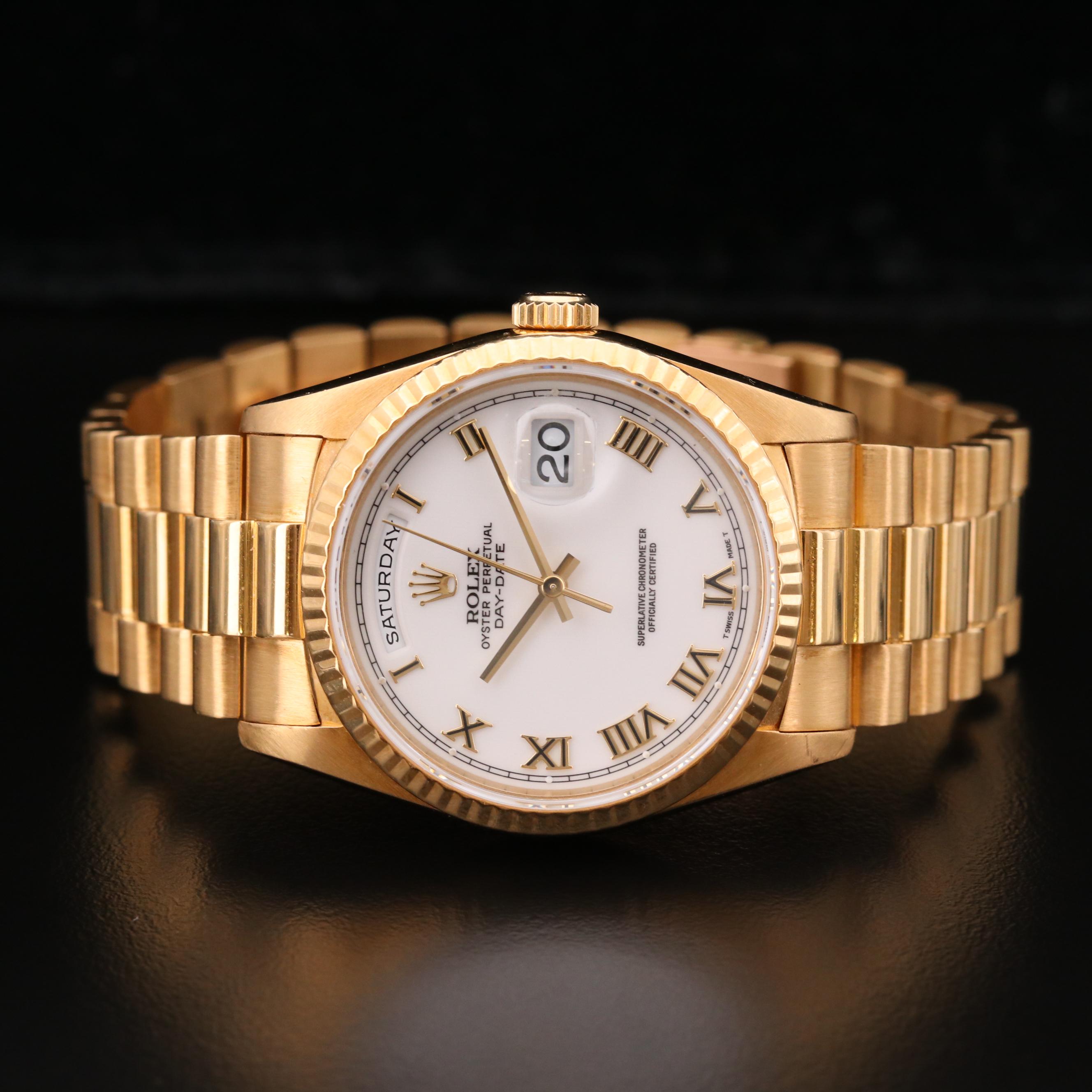 Rolex "President" 18K Gold Automatic Watch, 1989