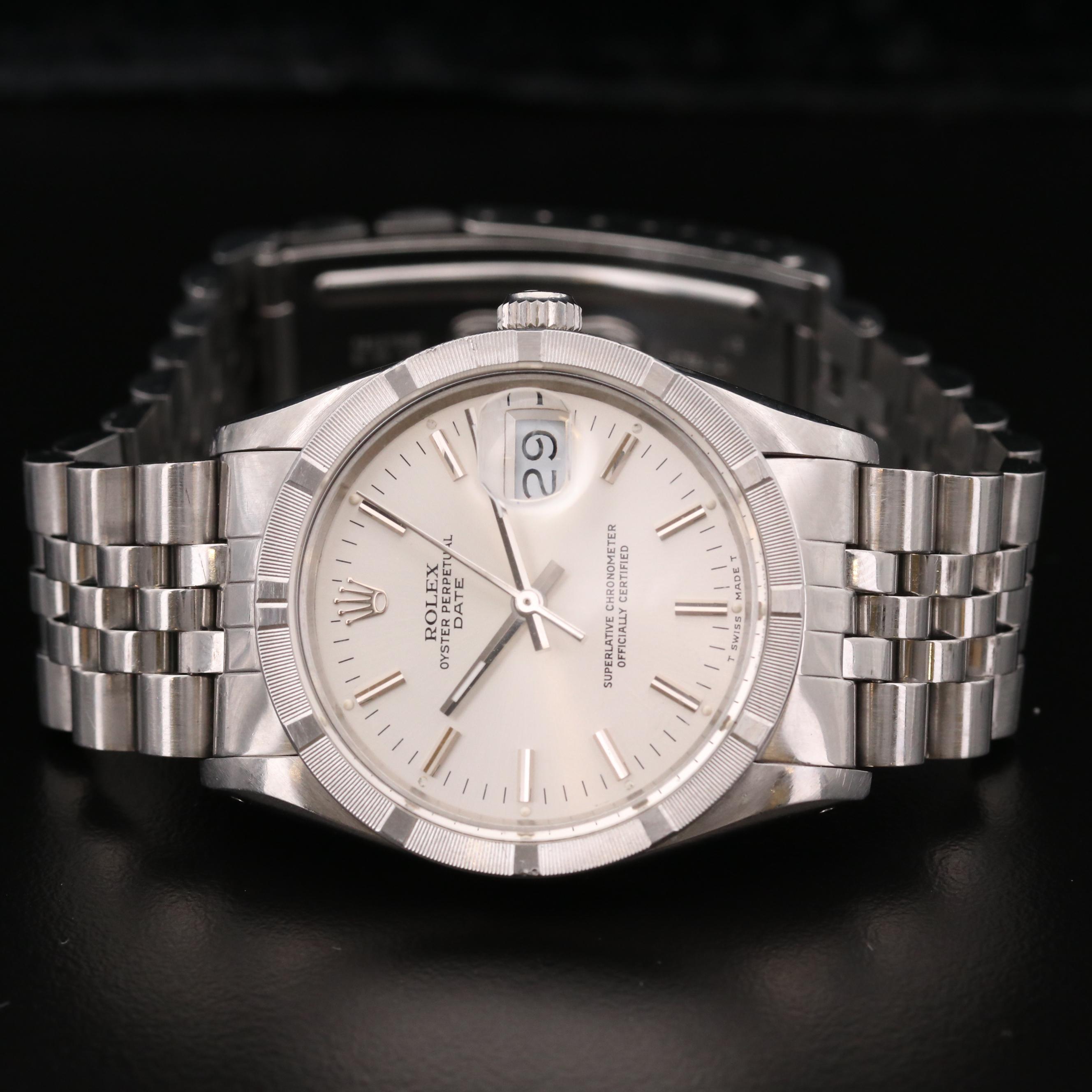 Rolex Date 15010 Stainless Steel Automatic Watch, 1986