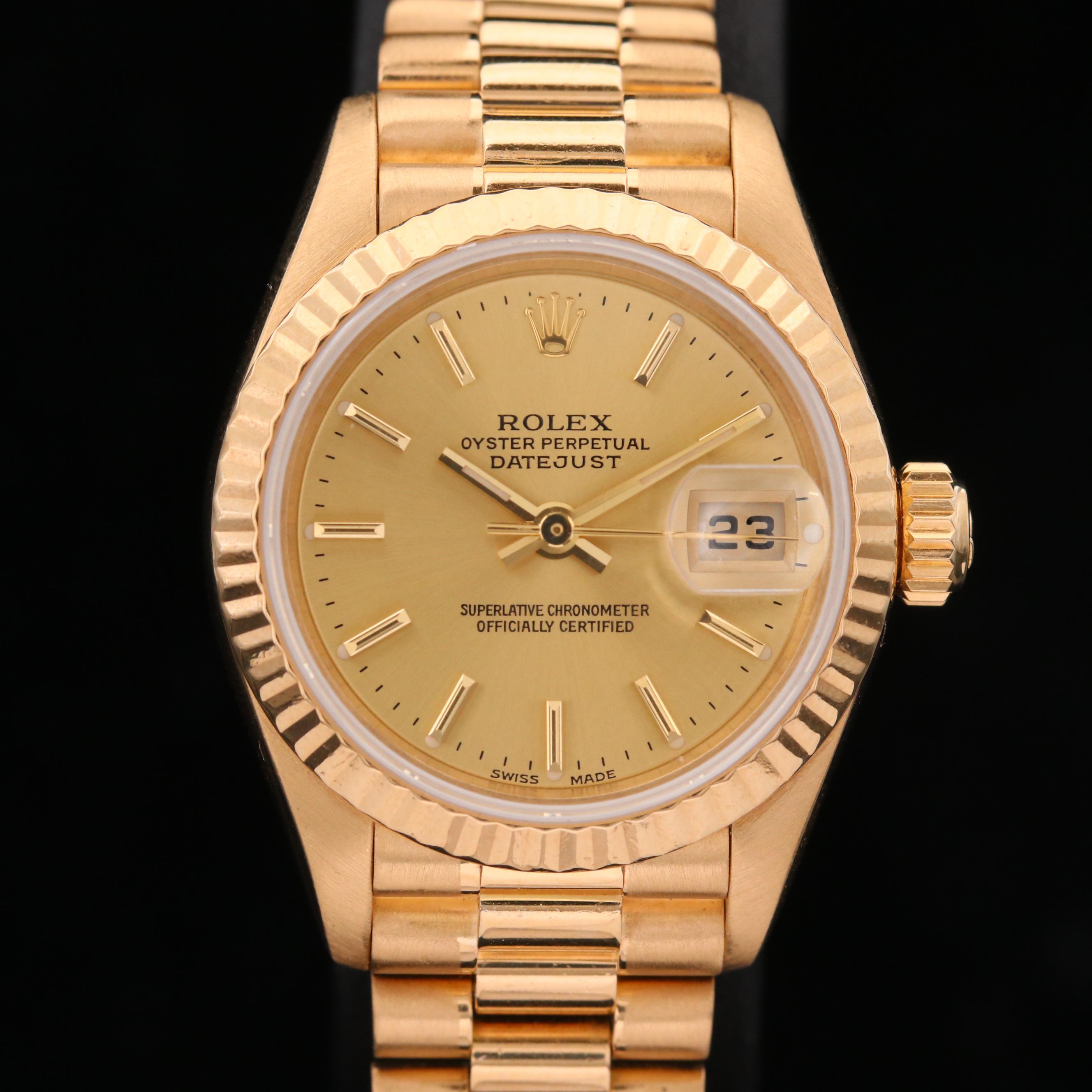 Rolex Datejust President 18K Gold Automatic Watch,1997