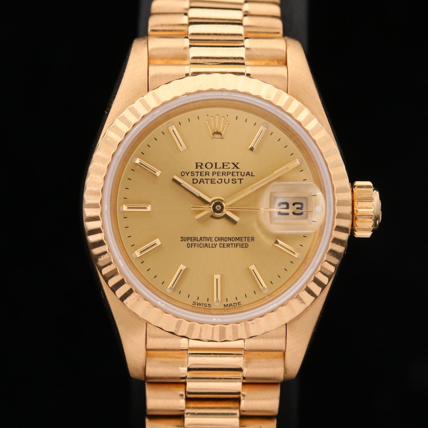 Rolex Datejust President 18K Gold Automatic Wristwatch,1997