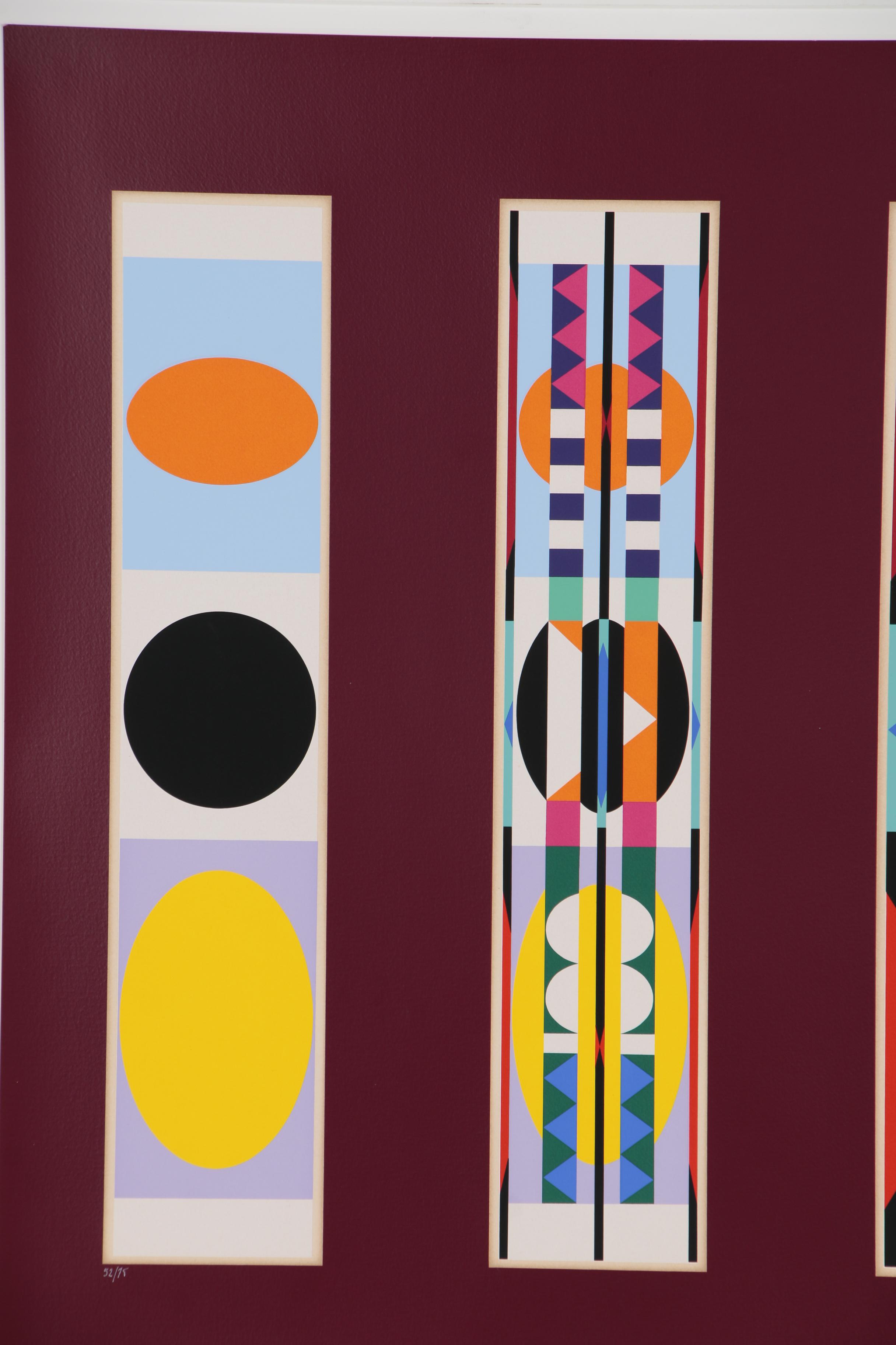 Yaacov Agam Abstract Geometric Serigraph