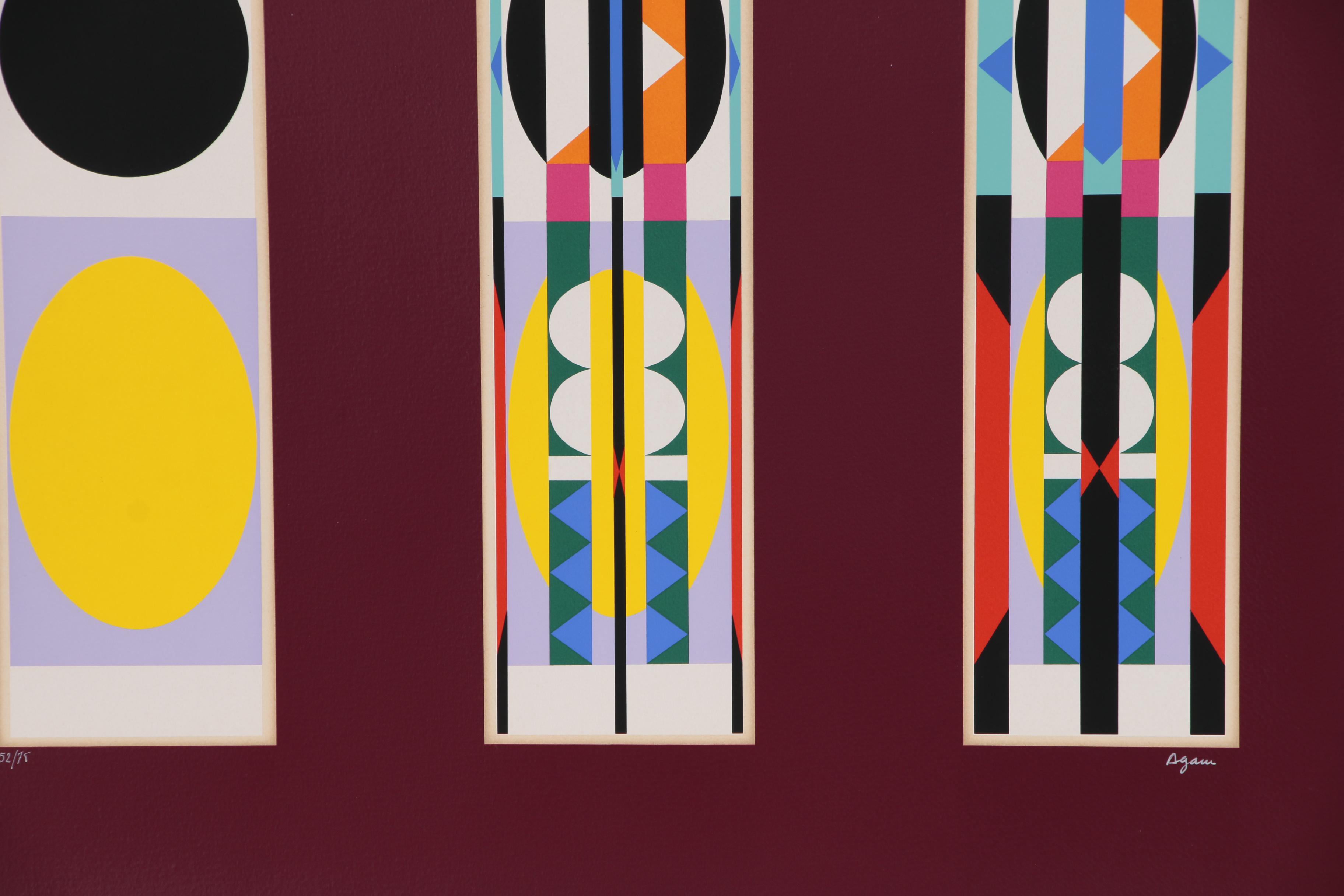 Yaacov Agam Abstract Geometric Serigraph