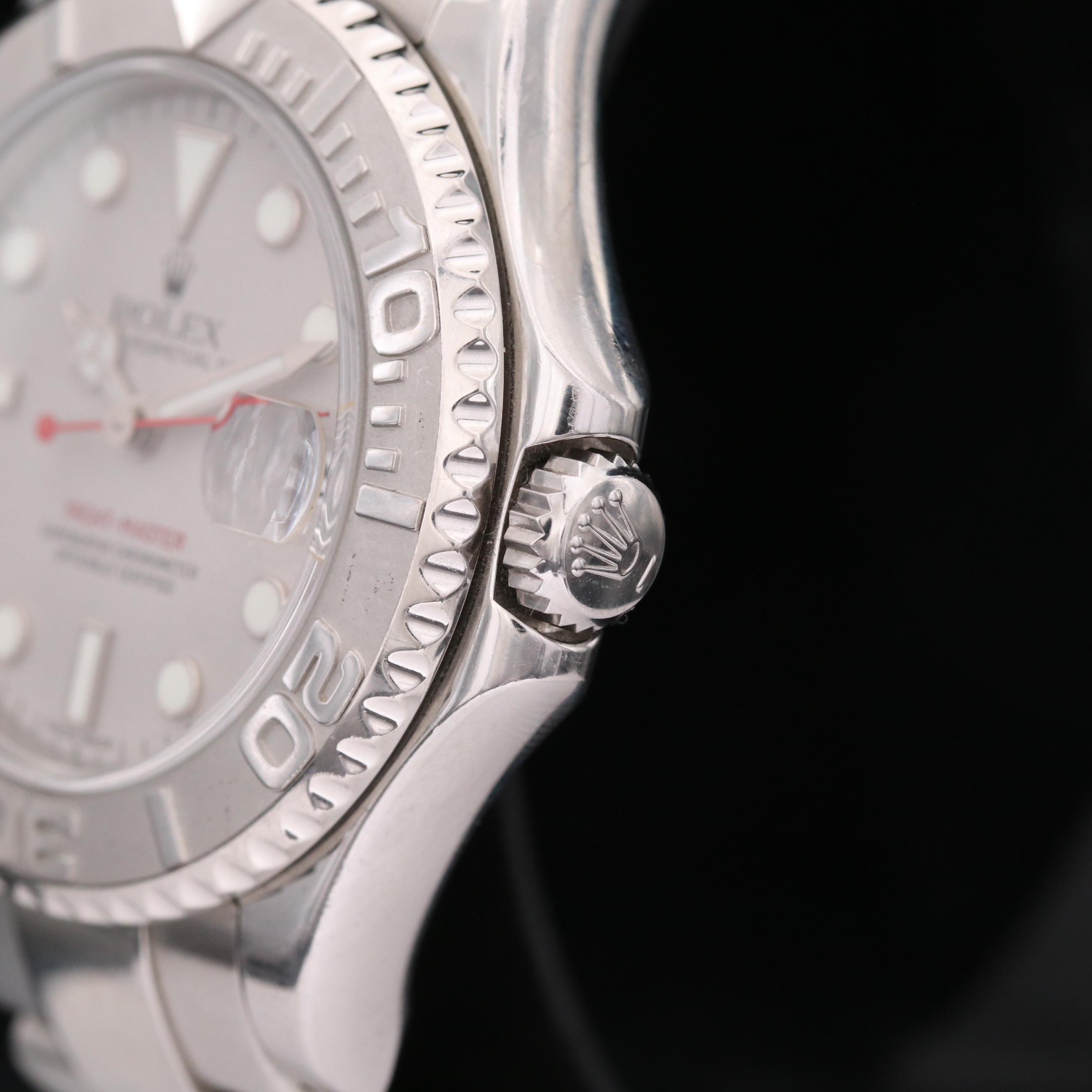 Rolex Yacht-Master 168622 Mid-Size Platinum and Stainless Steel Watch