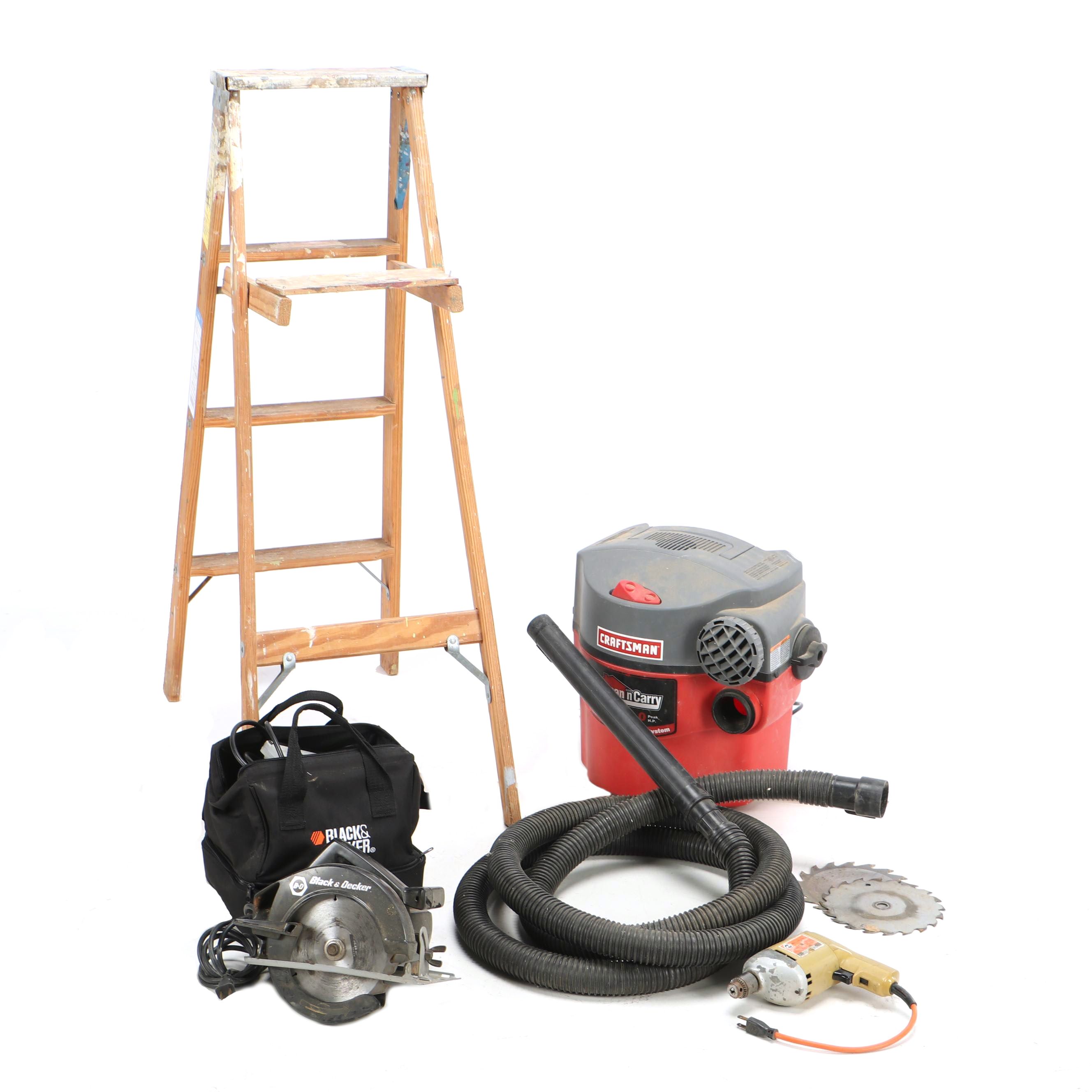 Craftsman Shop Vac, Black + Decker Circular Saw, 4-Foot Ladder, and More