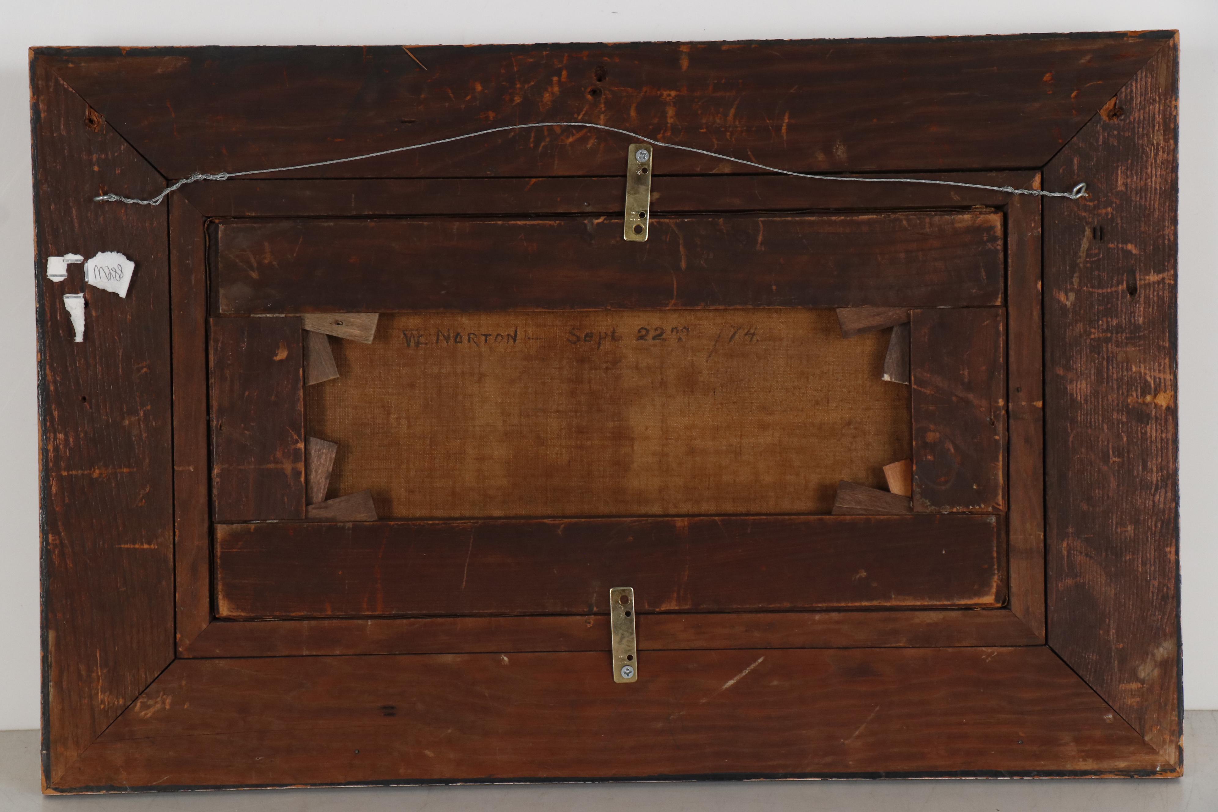 William E. Norton Nautical Oil Painting, 1874