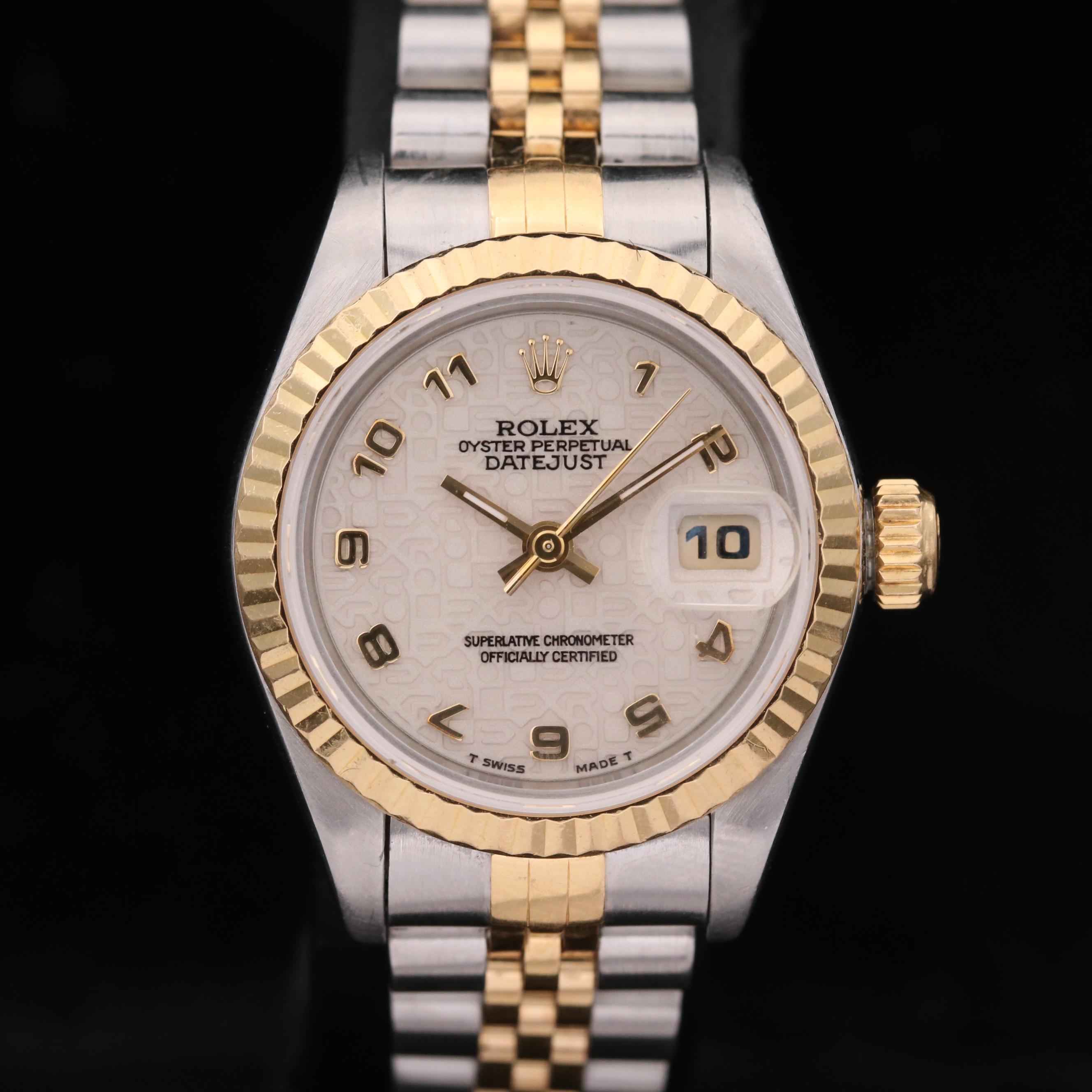 Rolex Datejust 18K Gold and Stainless Steel Automatic Watch, 1993