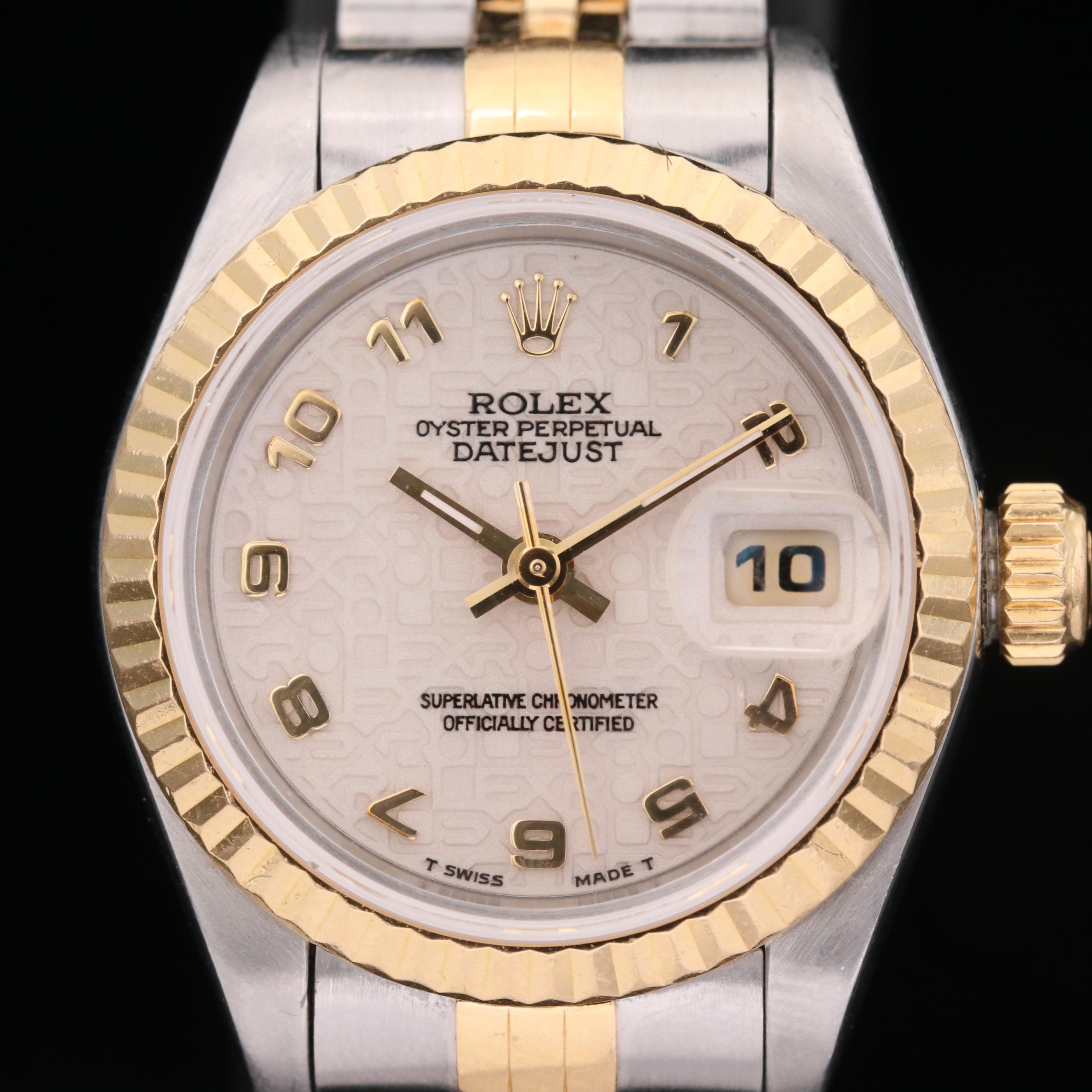 Rolex Datejust 18K Gold and Stainless Steel Automatic Watch, 1993