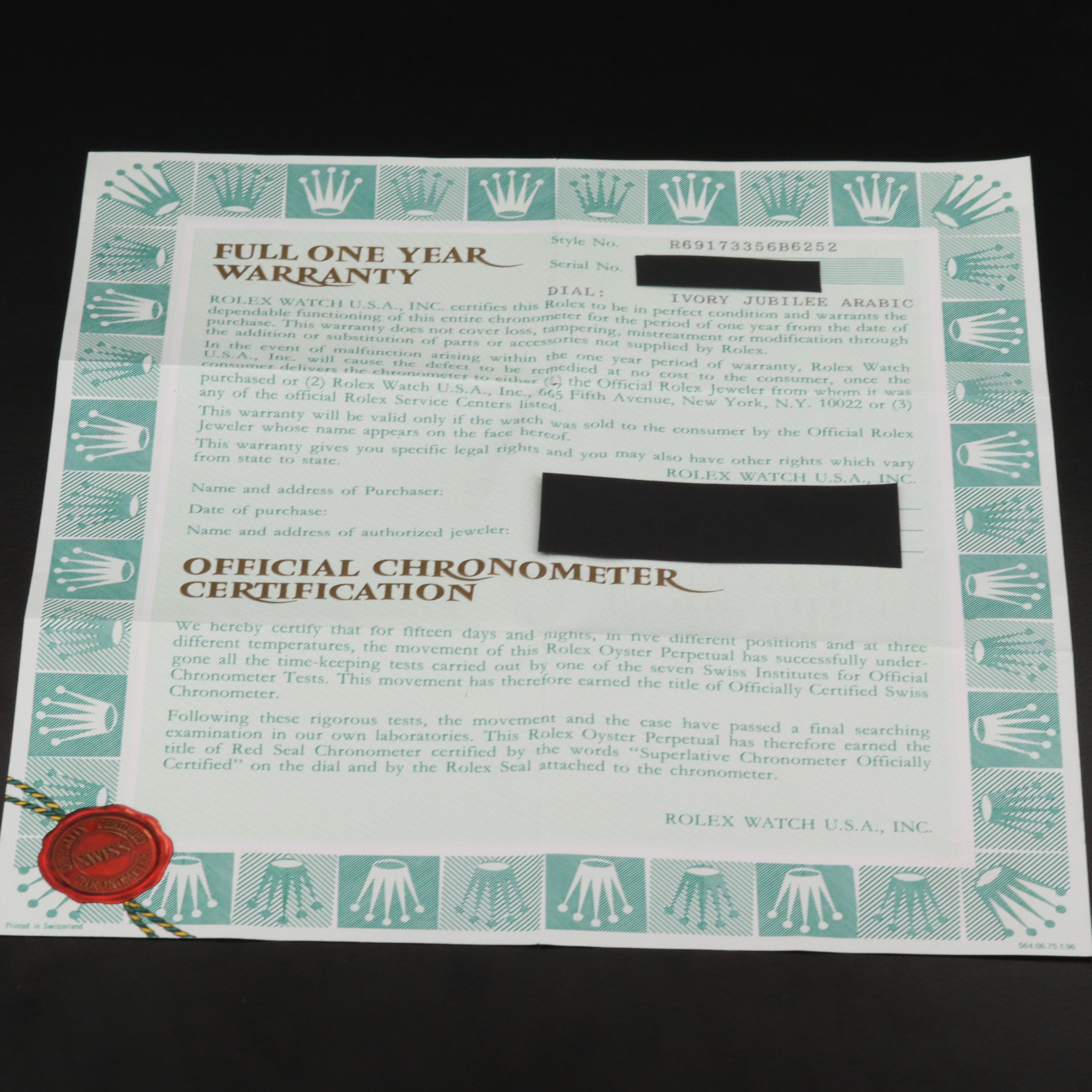 Rolex Datejust 18K Gold and Stainless Steel Automatic Watch, 1993