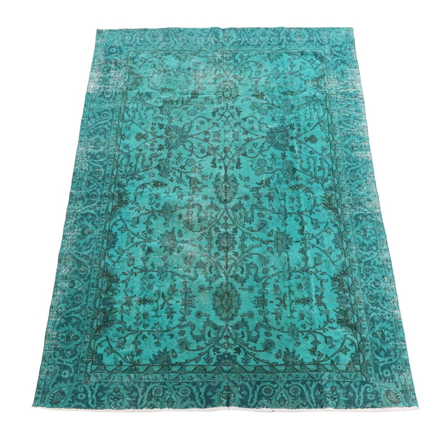 7'5 x 10'11 Hand-Knotted Turkish Overdyed Area Rug