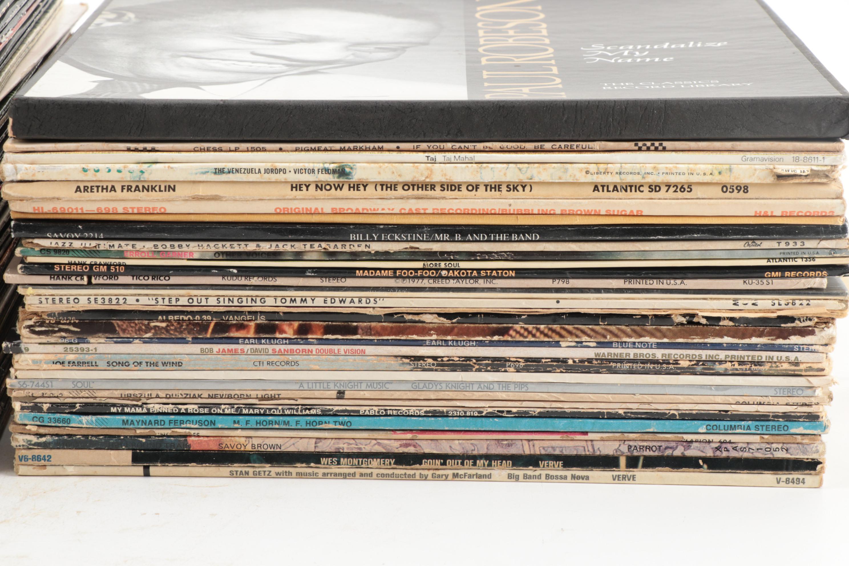 Jazz, Soul, Blues, LP Vinyl Albums Including "The Supremes," Mid-20th Century