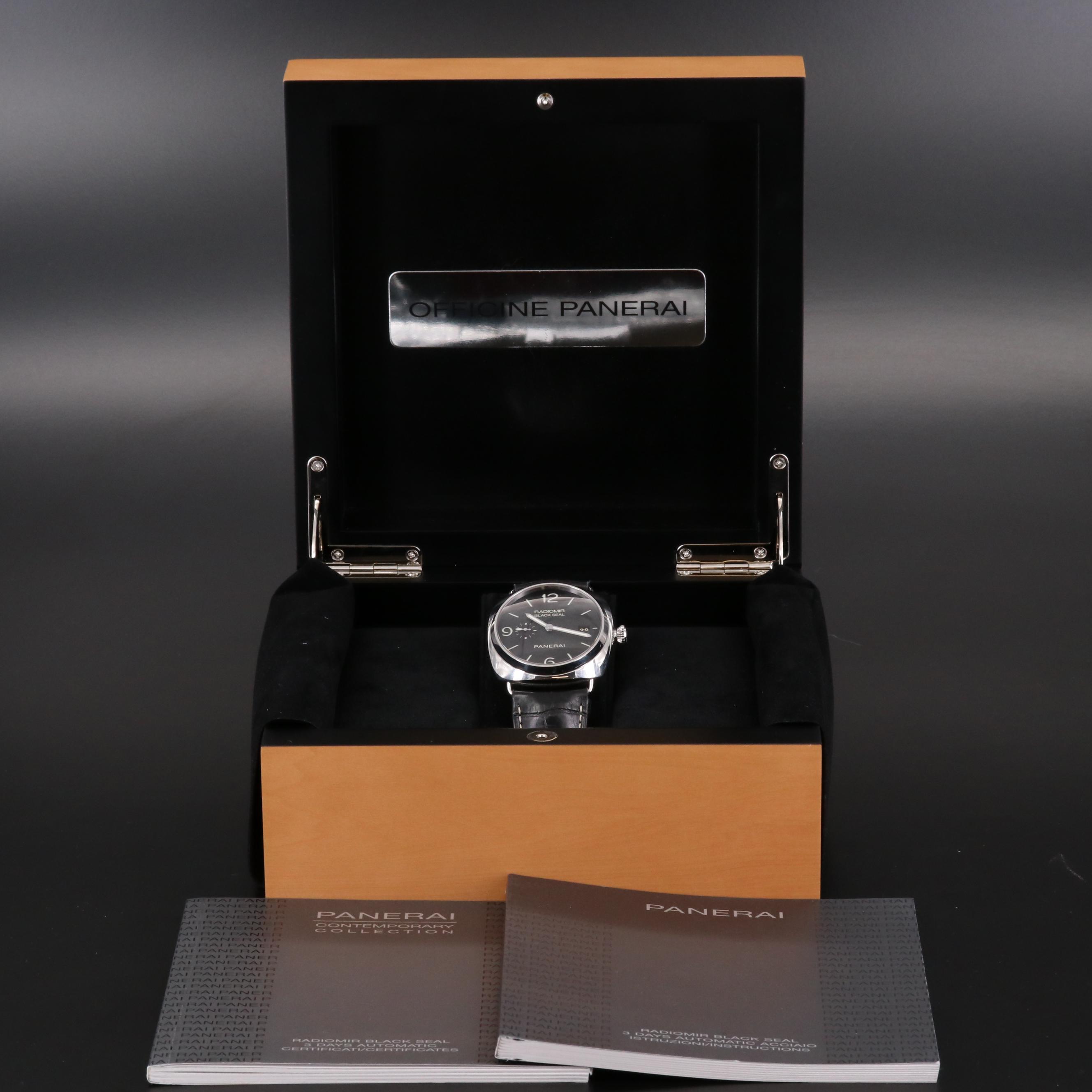 Panerai Radiomir Black Seal Three Days Stainless Steel Automatic Watch