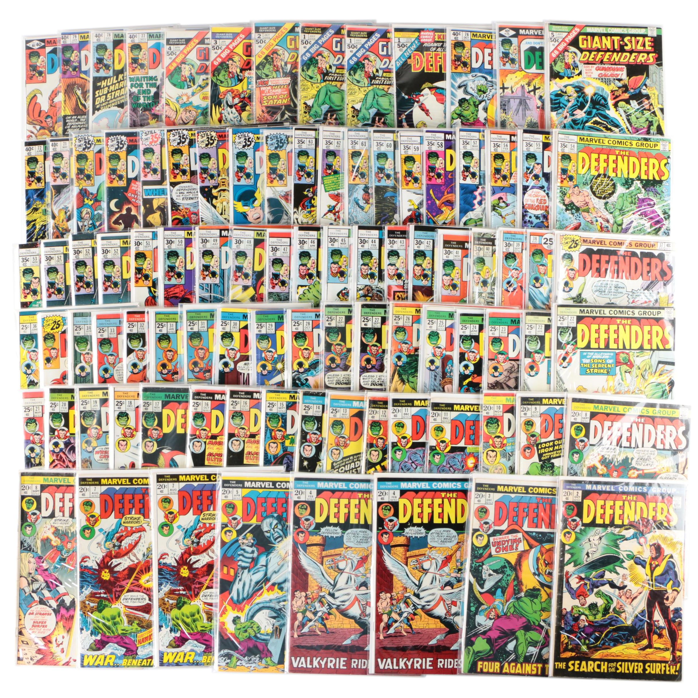 The Defenders Comic Books by Marvel, First Series, 1970s