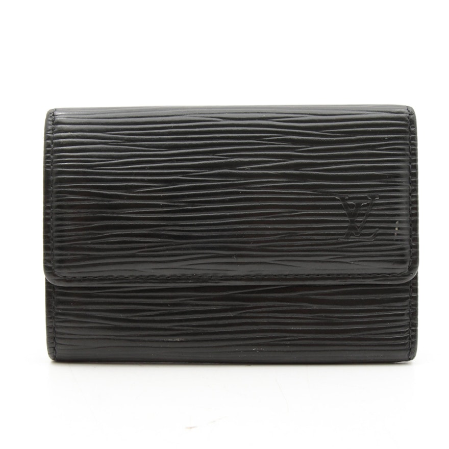 Louis Vuitton Black Epi Leather Key Wallet