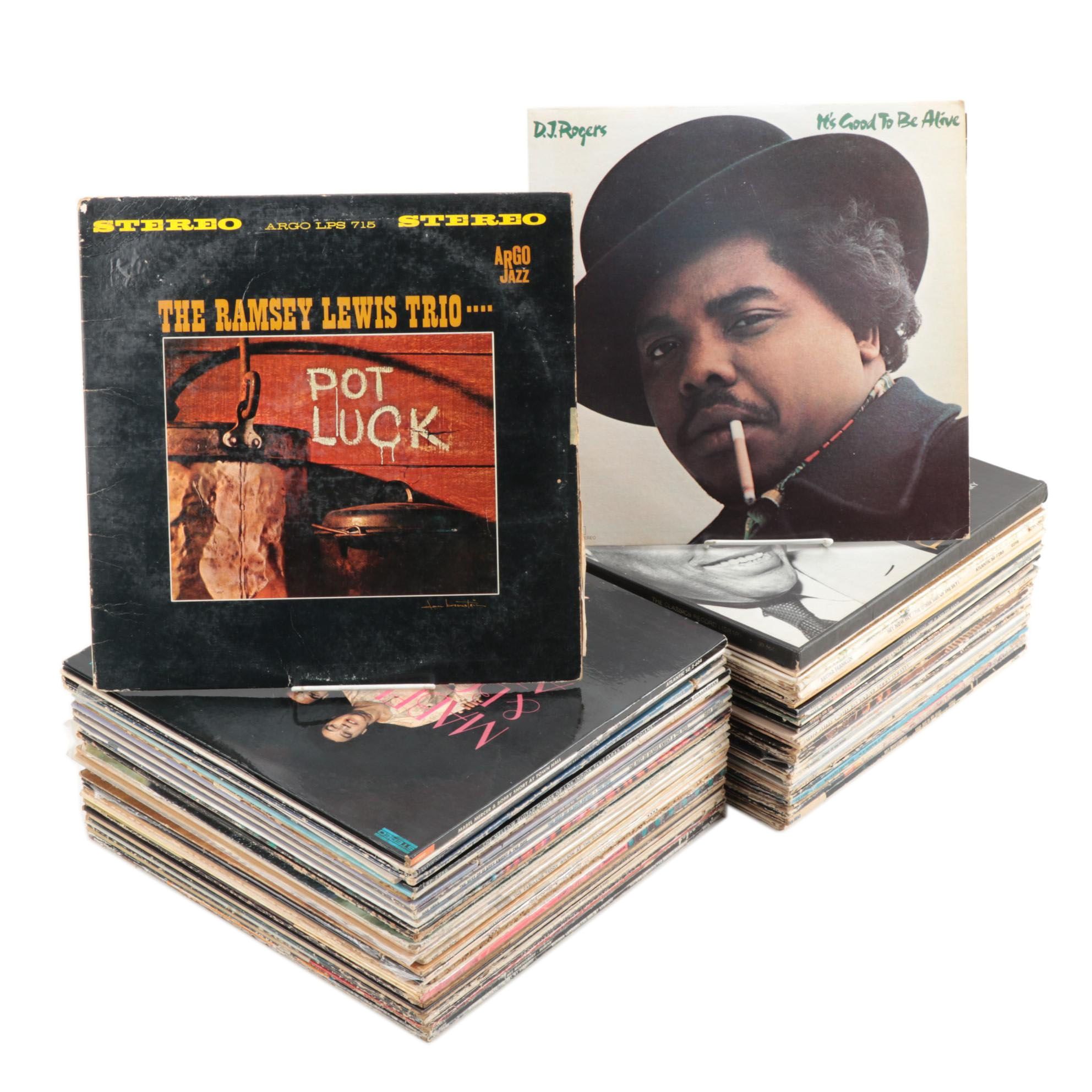 Jazz, Soul, Blues, LP Vinyl Albums Including "The Supremes," Mid-20th Century