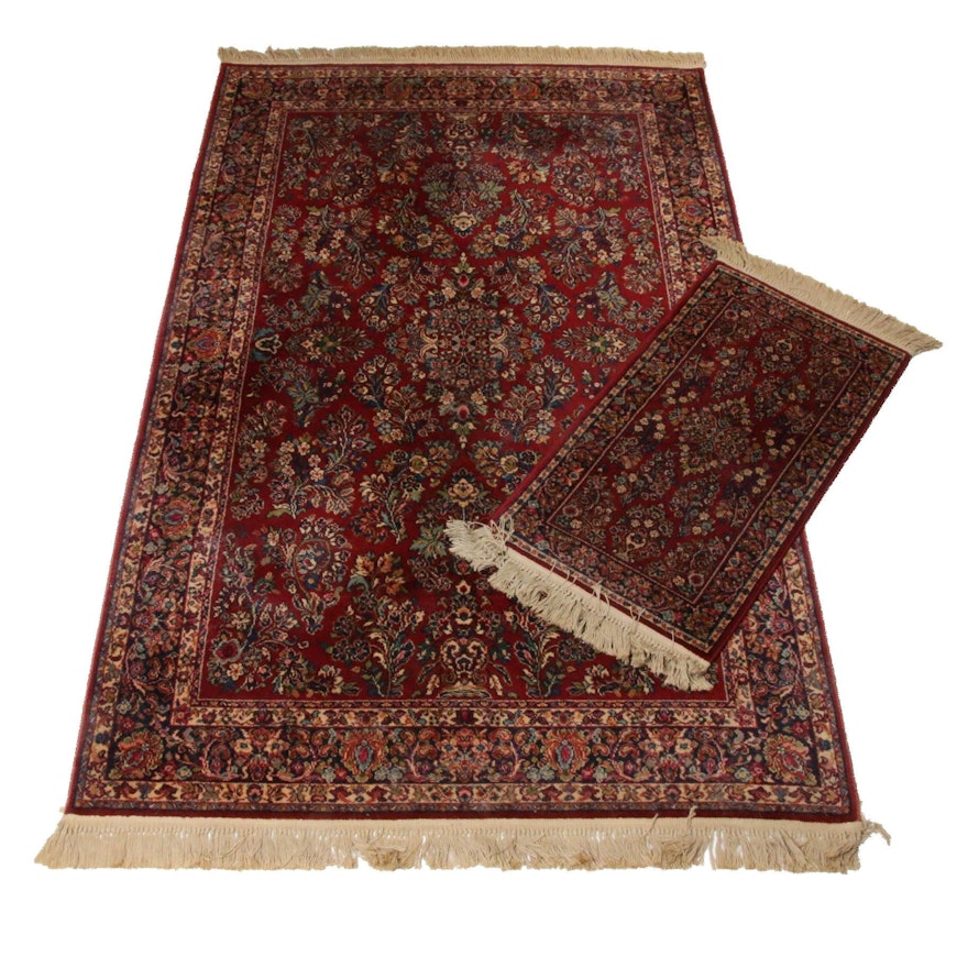 Karastan "Red Sarouk" Machine Made Area and Accent Rugs