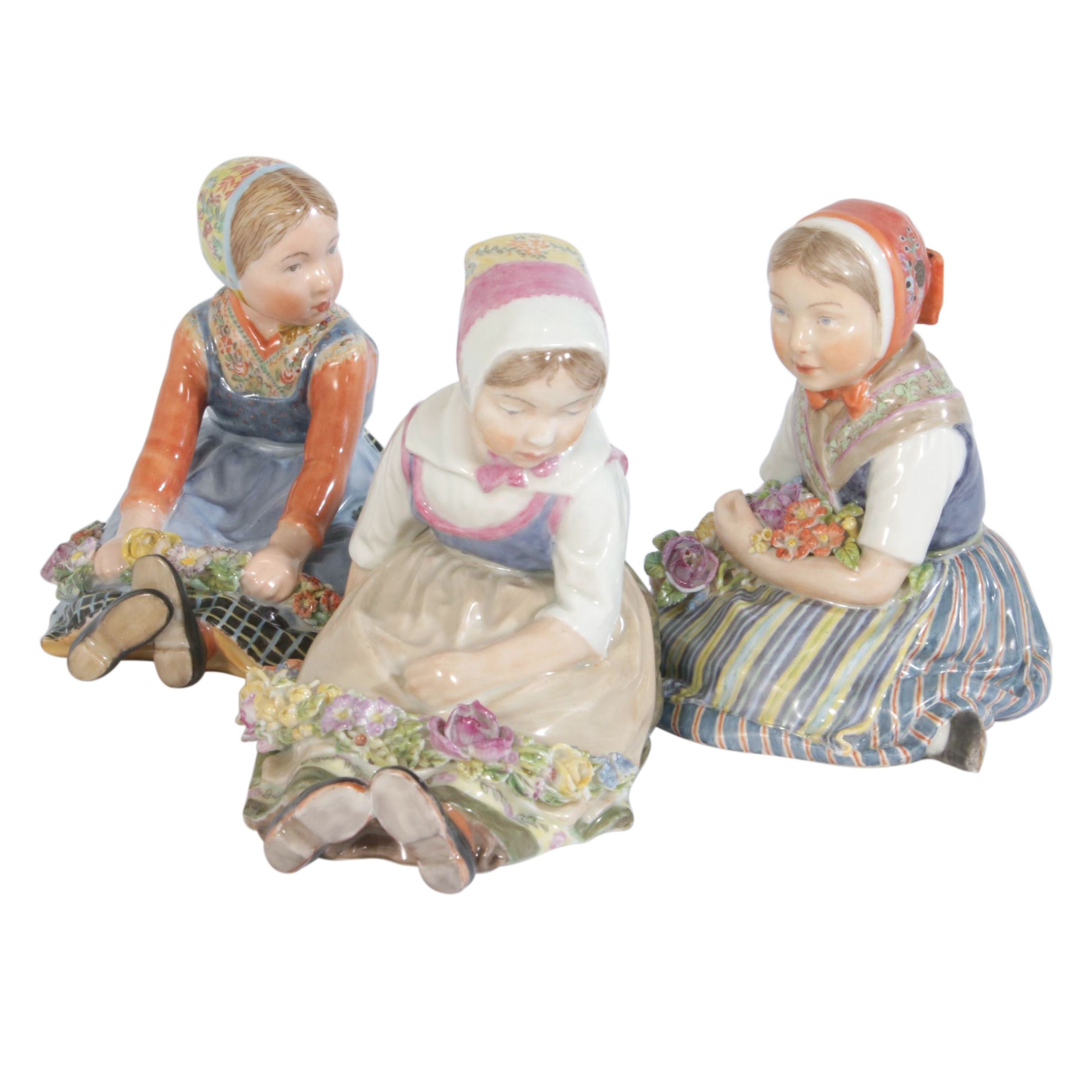 Royal Copenhagen "Danish National Costumes" Porcelain Figurines