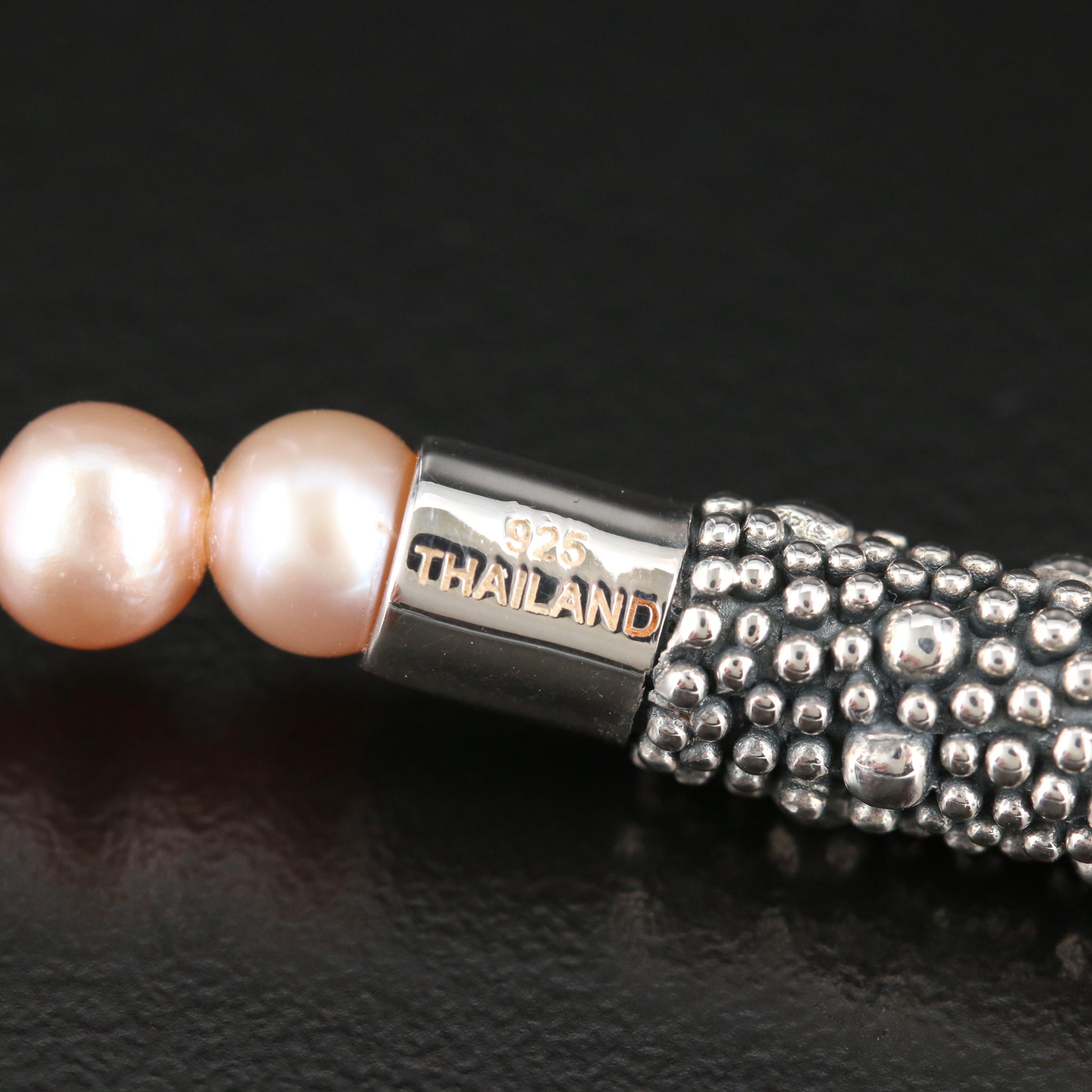 Michael Dawkins Pearl Bracelet with Sterling Silver Clasp