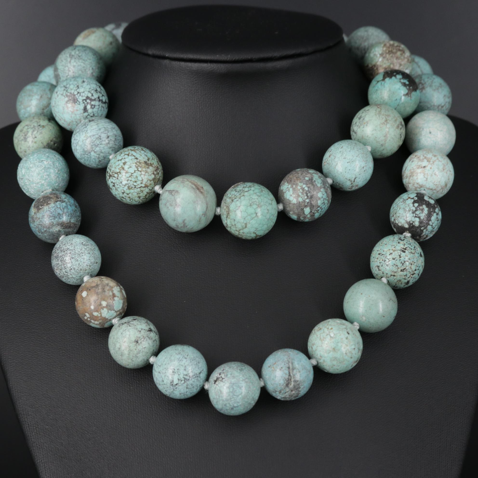 Endless Beaded Turquoise Necklace