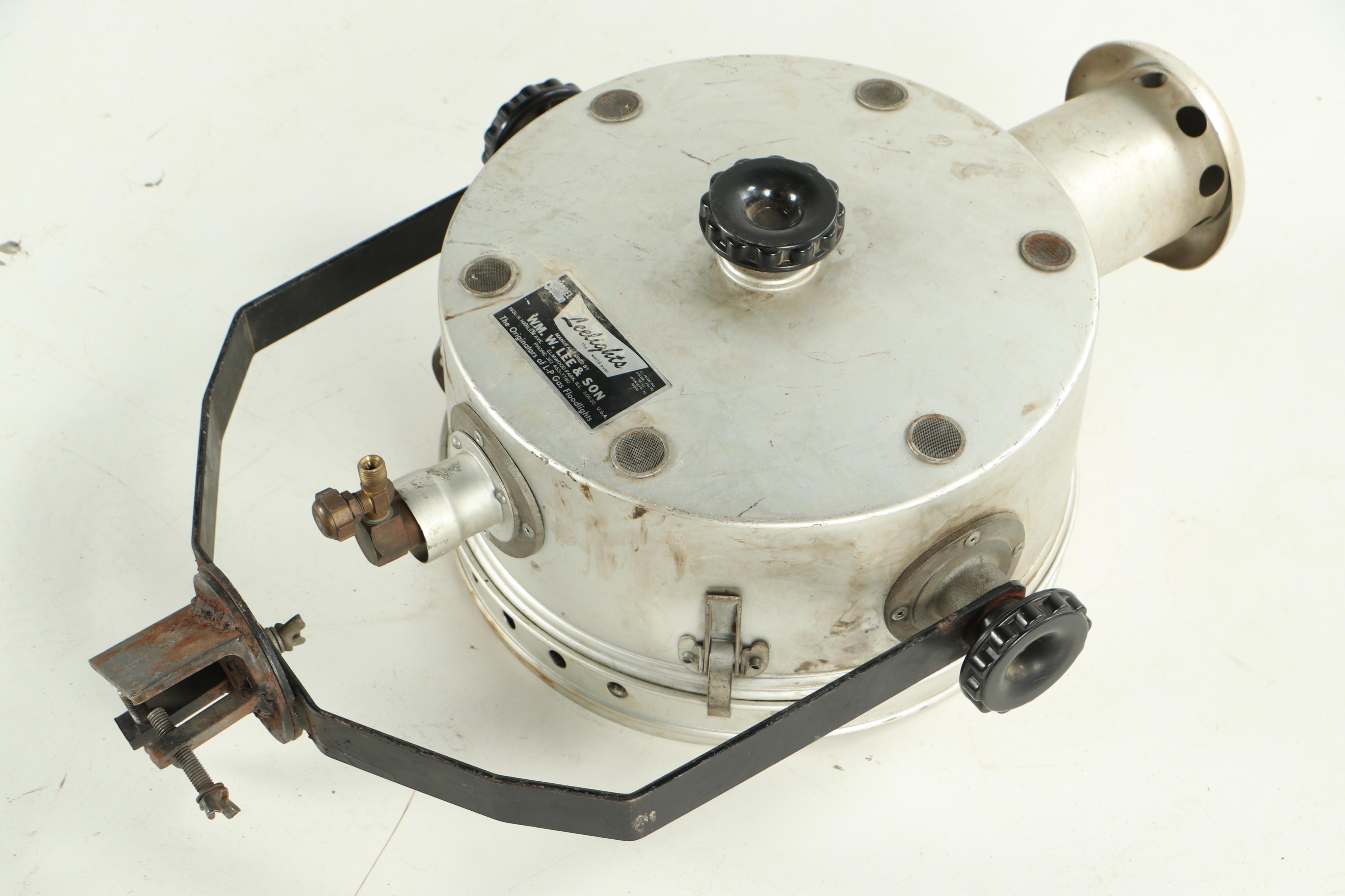 Wm. W. Lee & Sons Model 130 Large Aluminum and Cast Flood Lights, 1960s