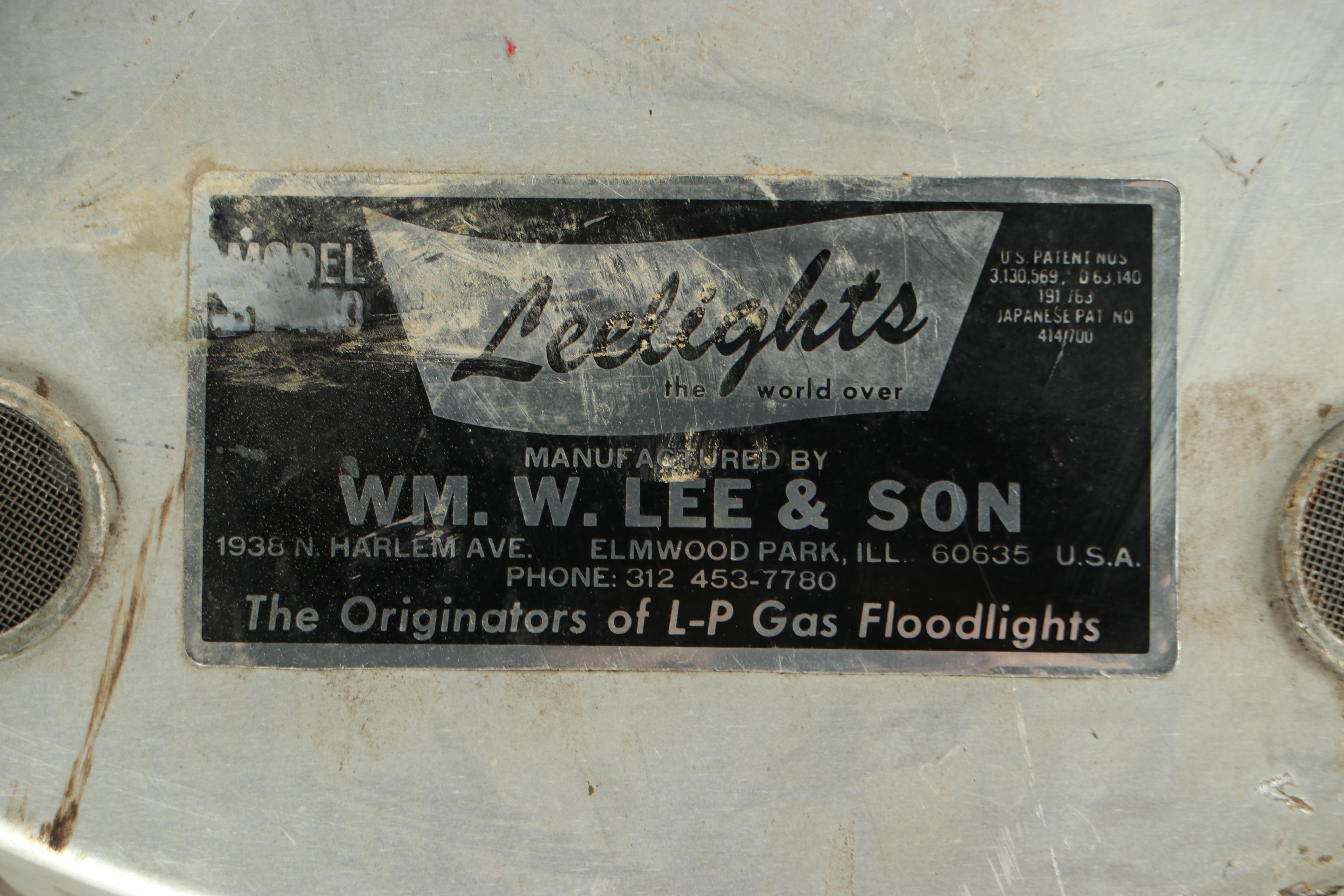 Wm. W. Lee & Sons Model 130 Large Aluminum and Cast Flood Lights, 1960s