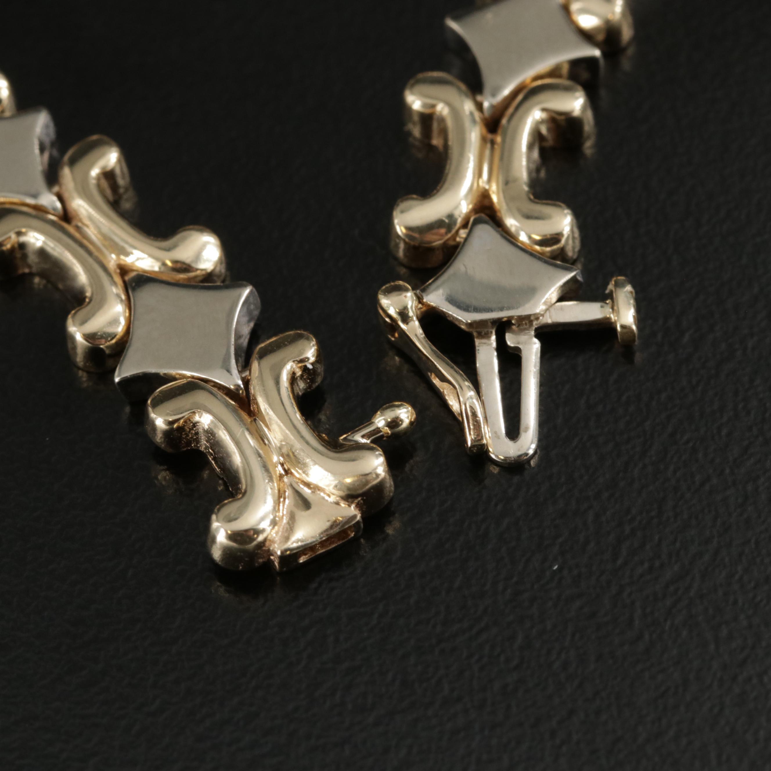 14K Yellow and White Gold Diamond Bracelet