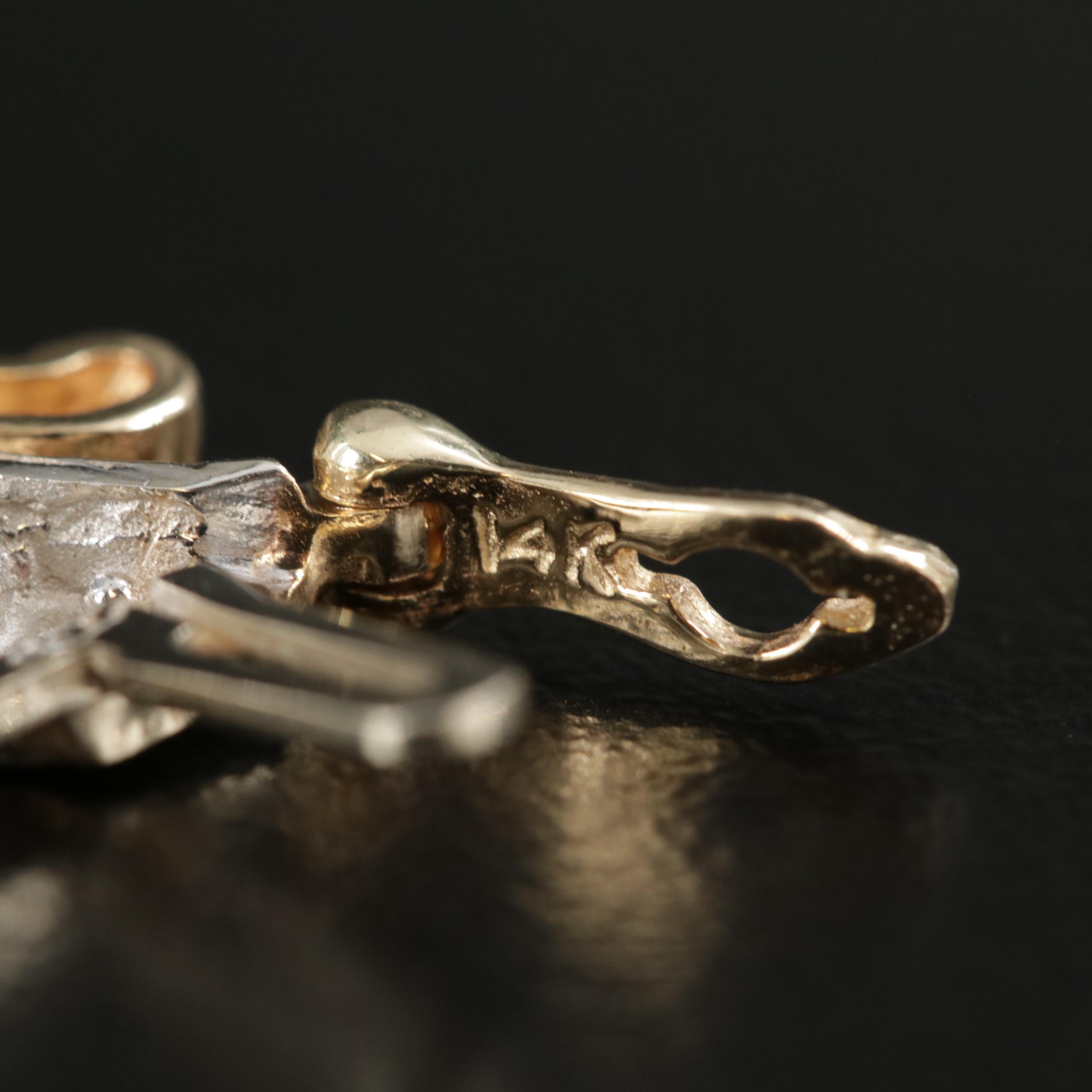 14K Yellow and White Gold Diamond Bracelet