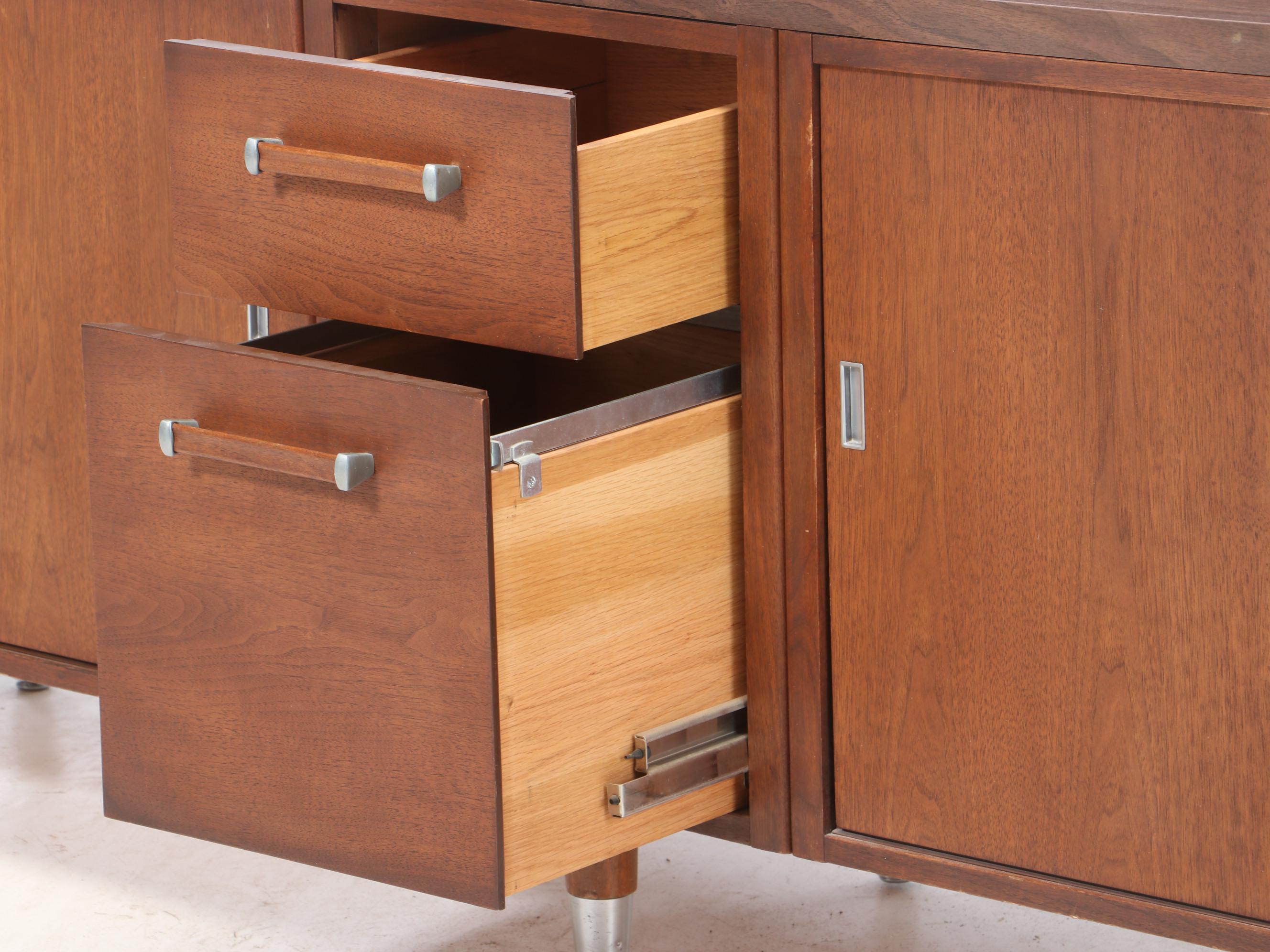 Alma Desk Co. "Administrator Series" Walnut and Laminate Top Credenza