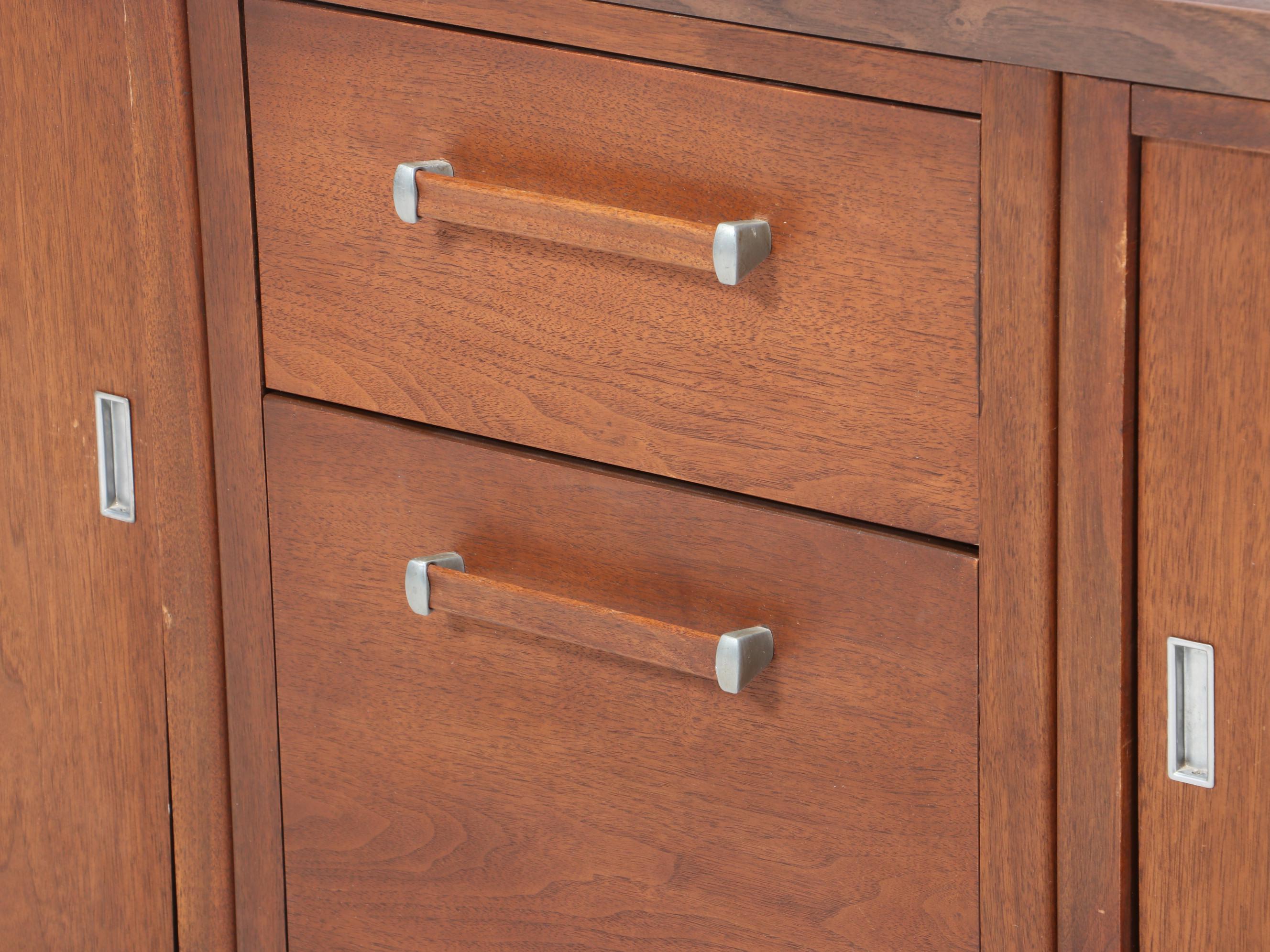 Alma Desk Co. "Administrator Series" Walnut and Laminate Top Credenza