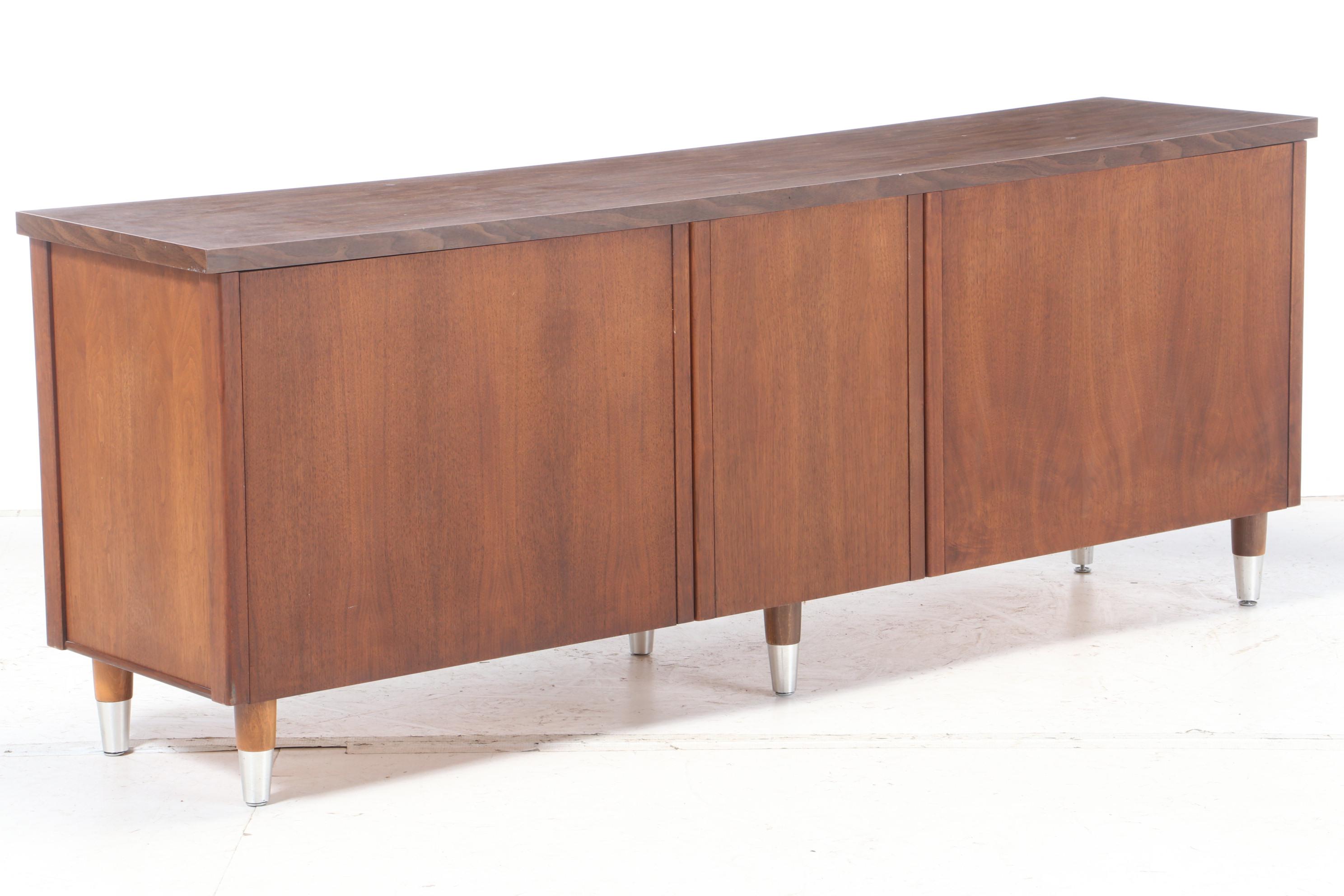 Alma Desk Co. "Administrator Series" Walnut and Laminate Top Credenza