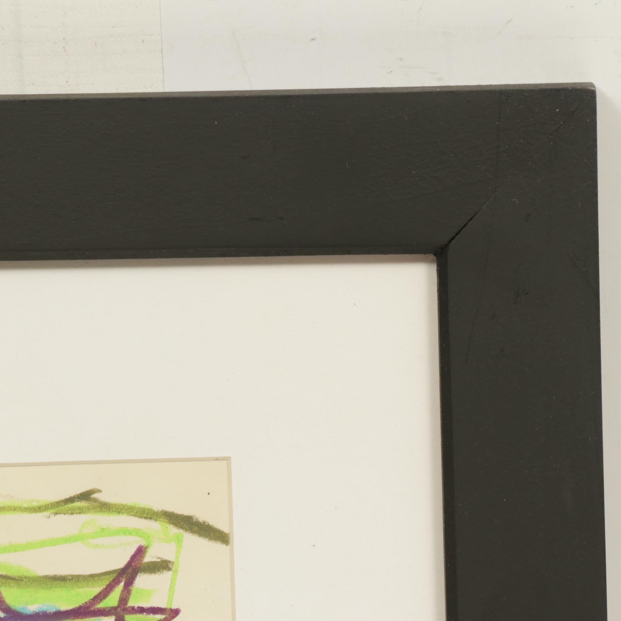 Paul Chidlaw Abstract Marker Drawing, Mid to Late 20th Century