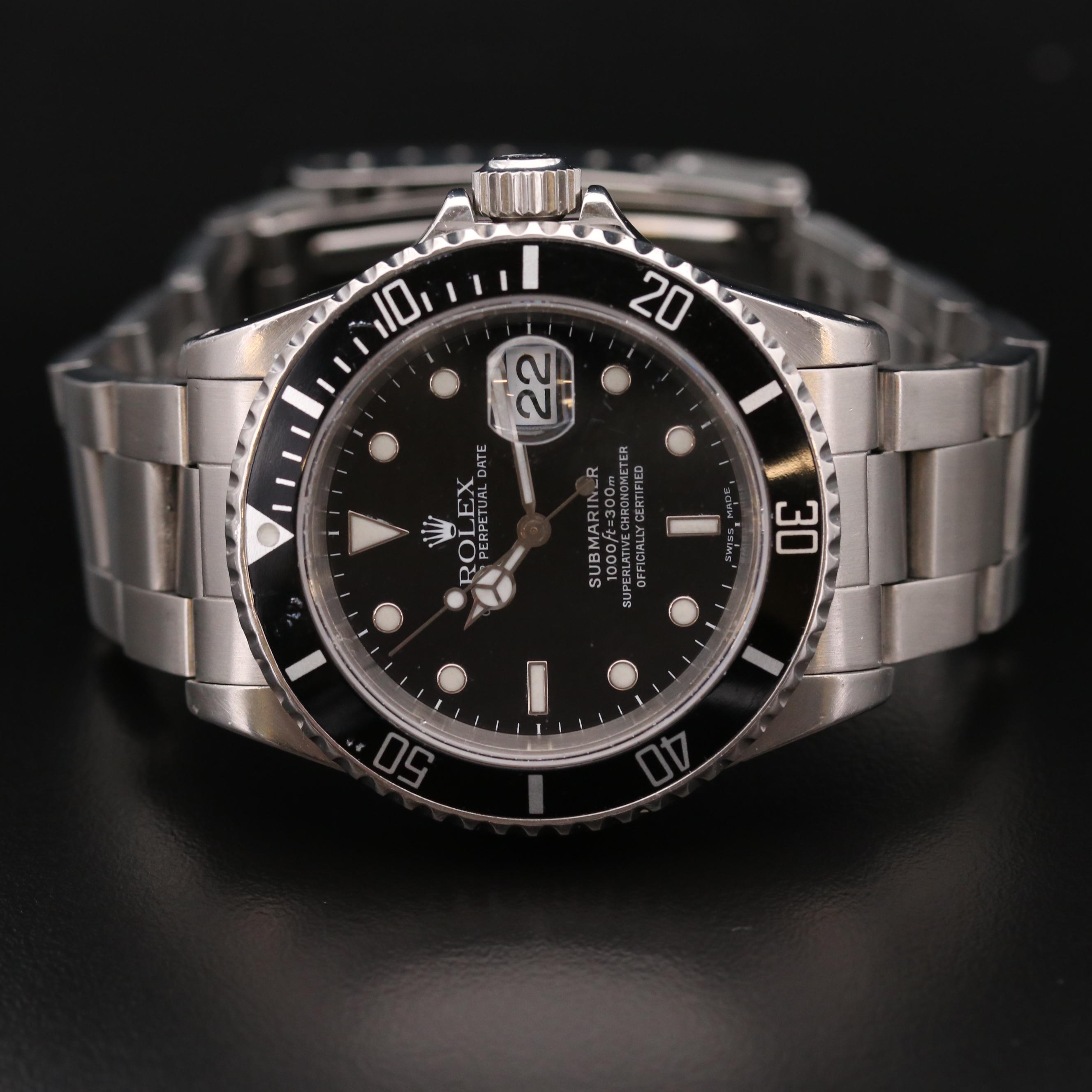 Rolex Submariner 16610 Stainless Steel Automatic Watch, 2000