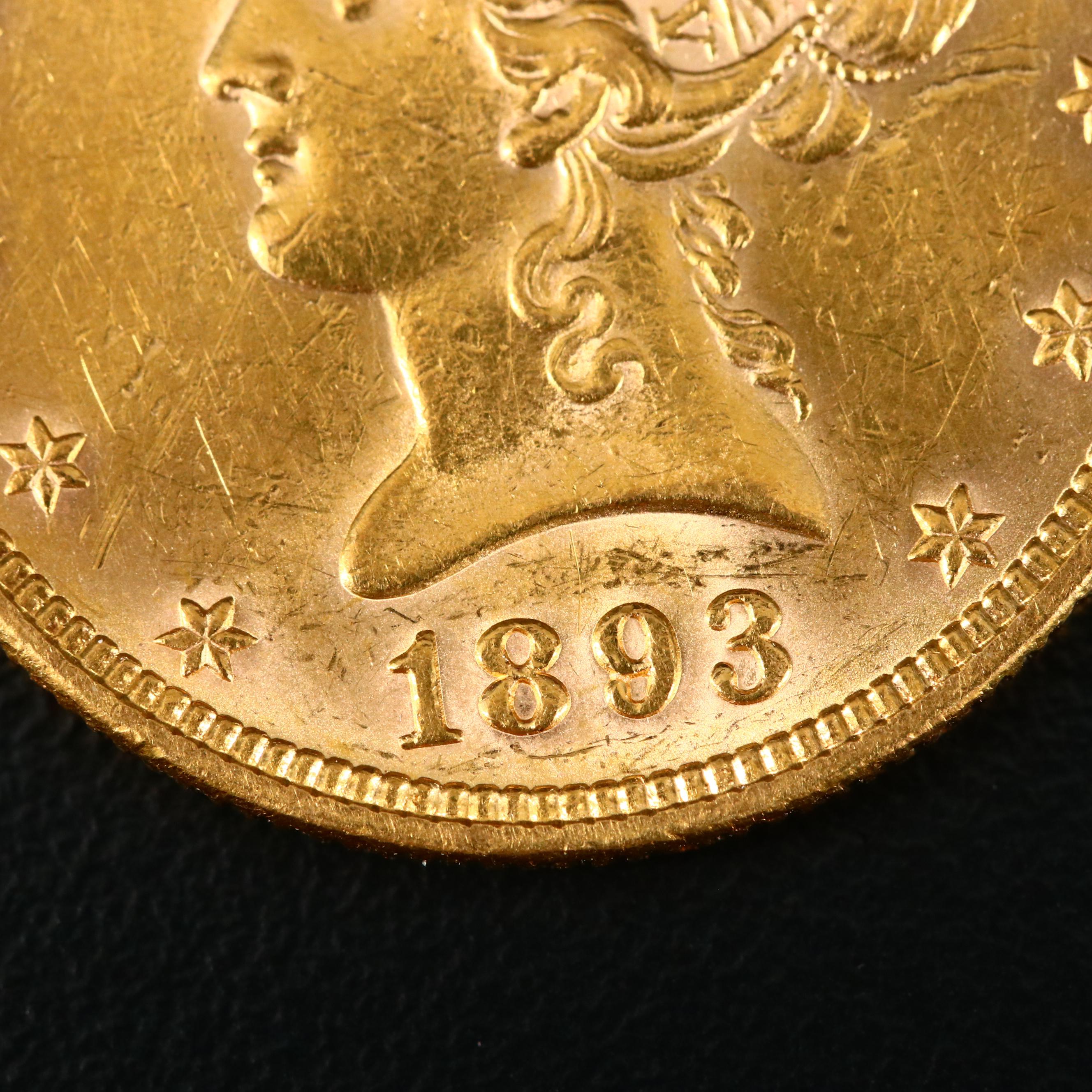 1893 Liberty Head $10 Gold Coin