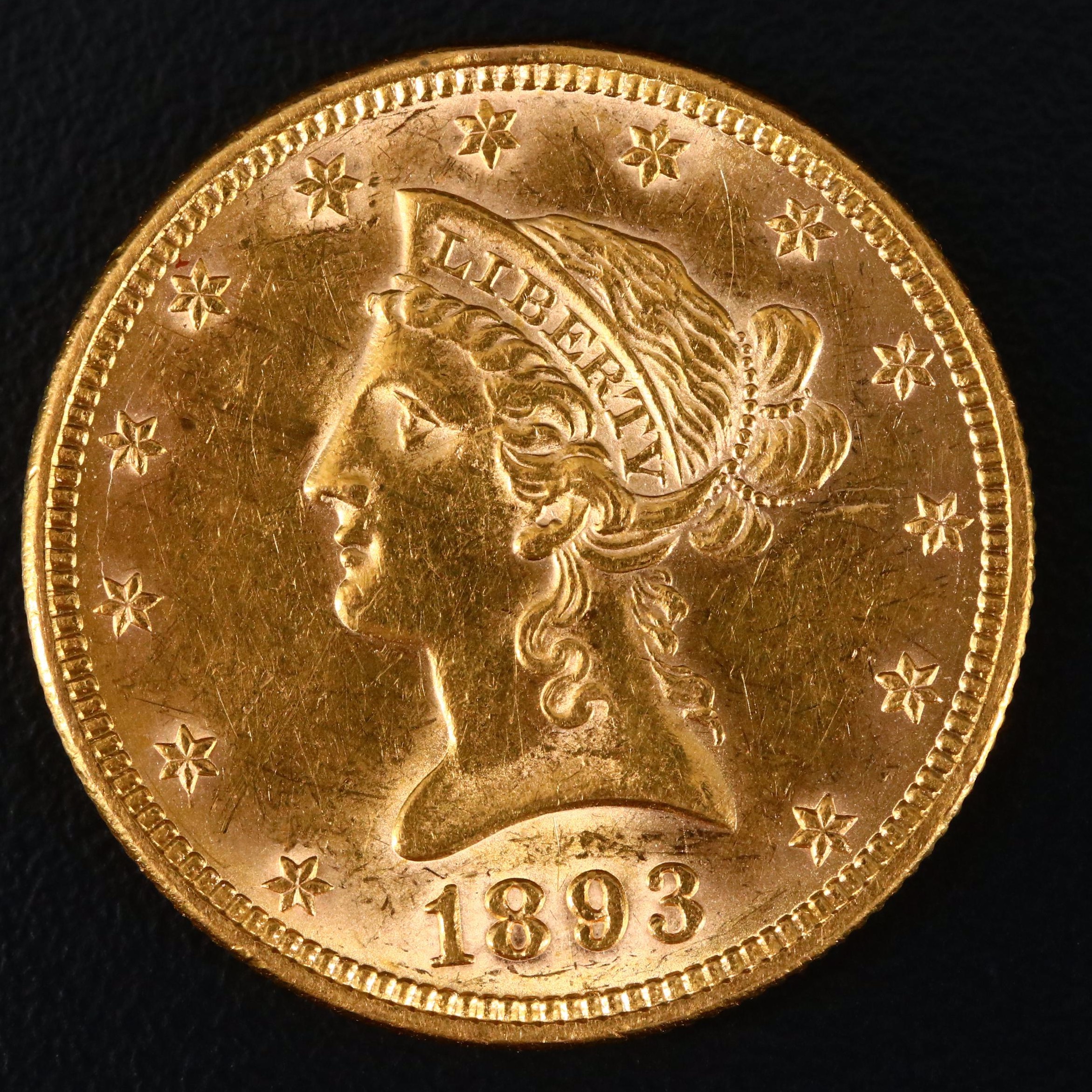 1893 Liberty Head $10 Gold Coin